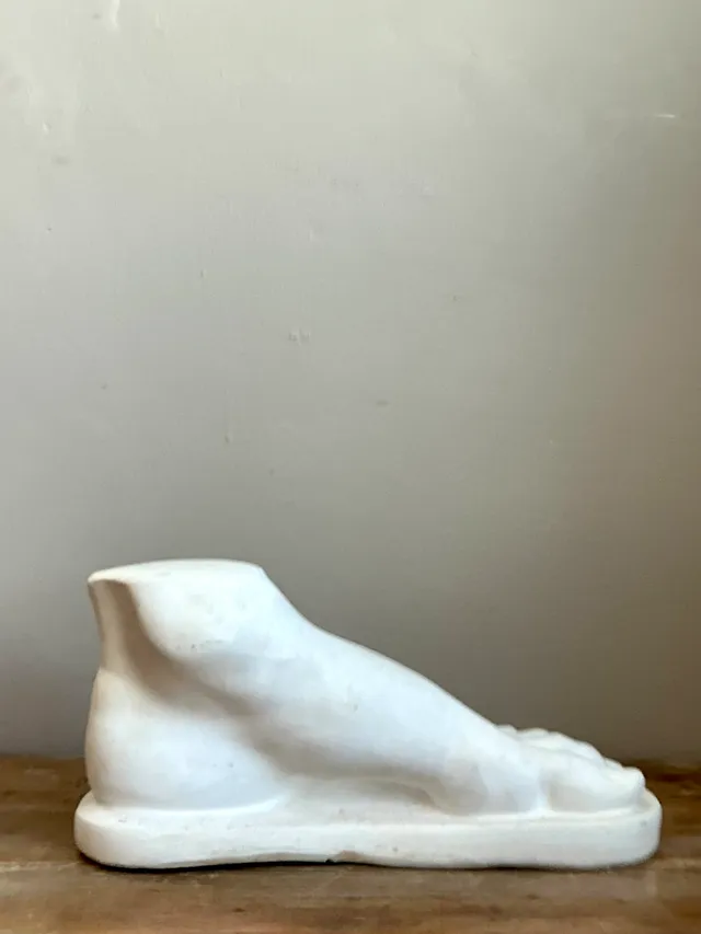 Vintage Italian Plaster Foot Sculpture — additional photo 3
