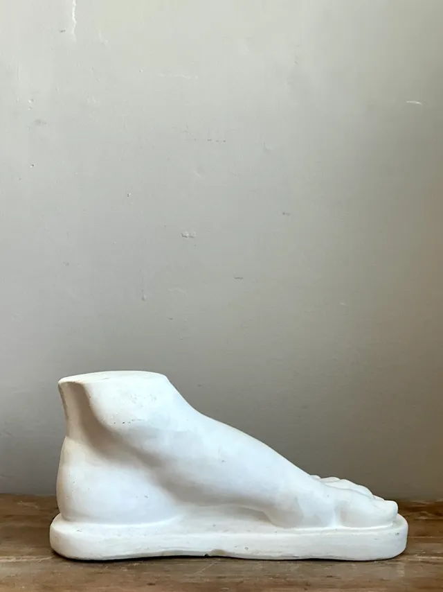 Vintage Italian Plaster Foot Sculpture — additional photo 6
