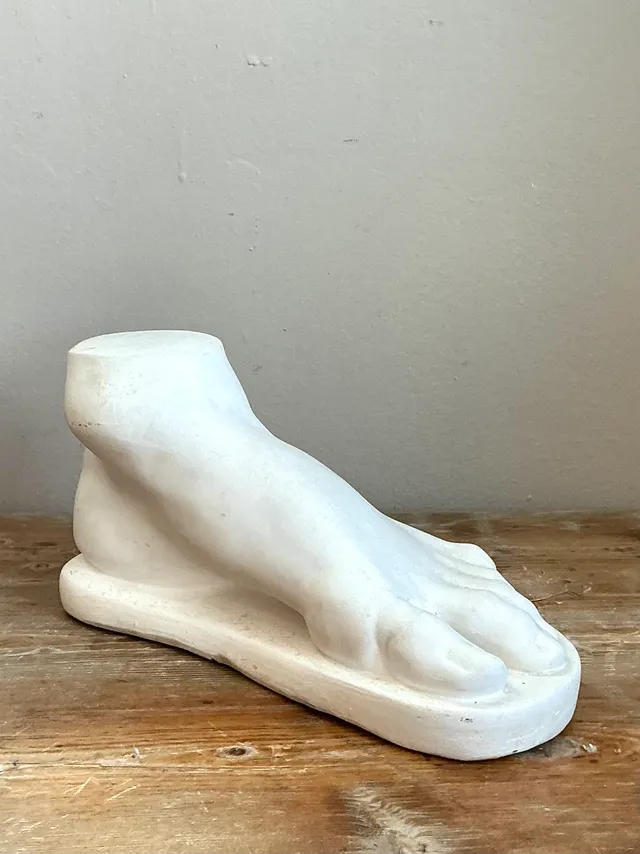 Vintage Italian Plaster Foot Sculpture — additional photo 7