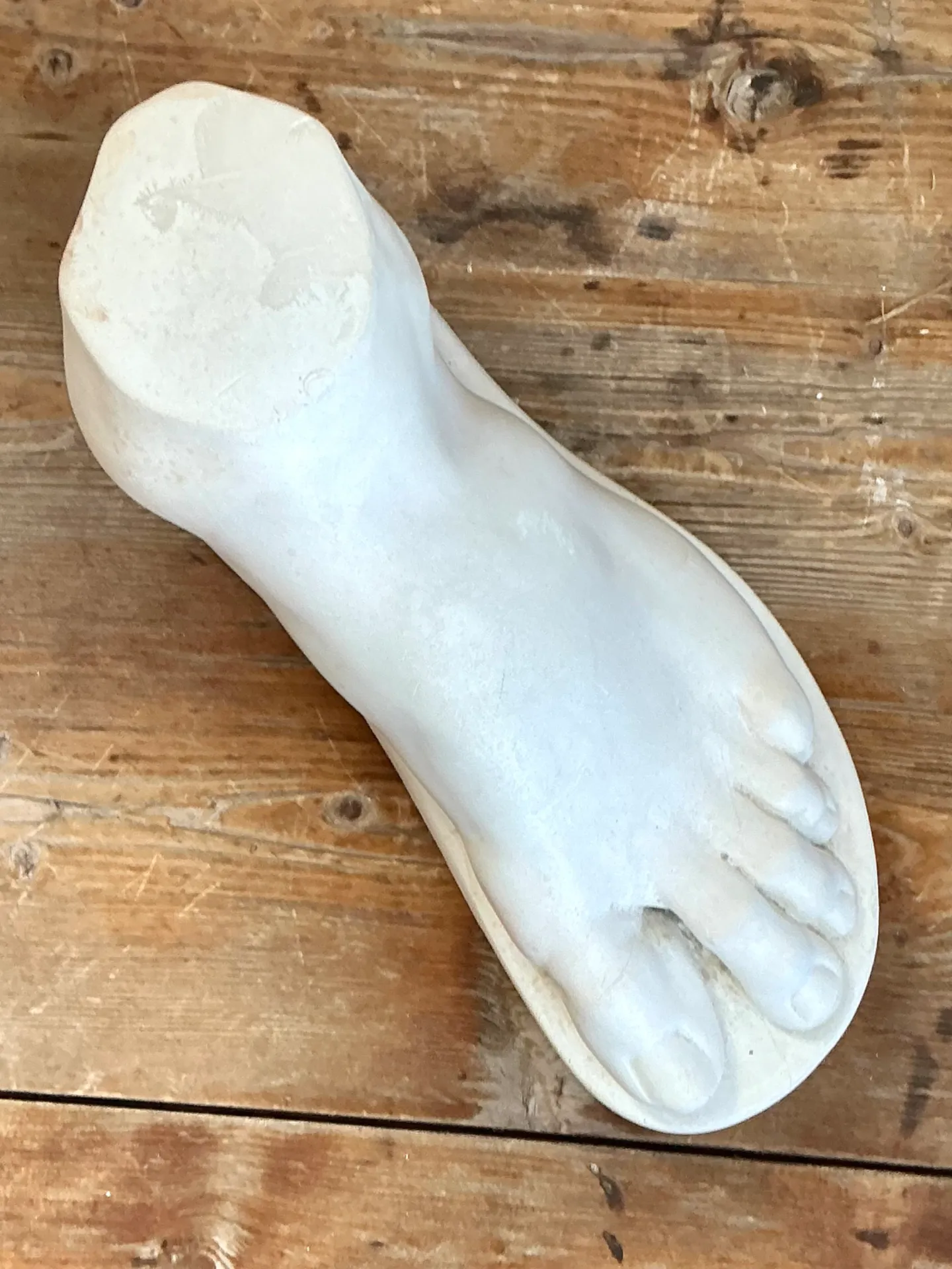 Vintage Italian Plaster Foot Sculpture — additional photo 2