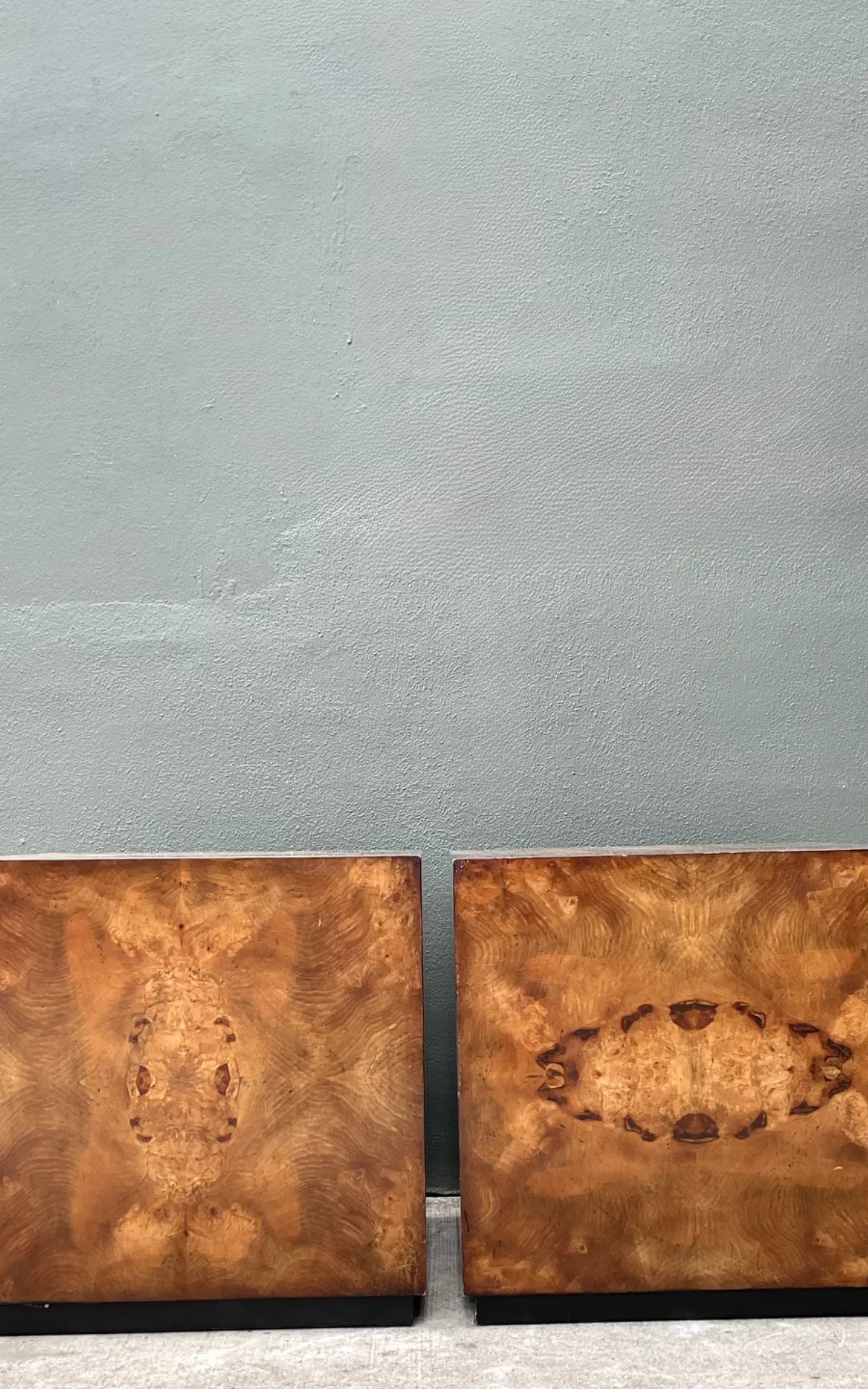 Vintage Burl Wood Cube Tables - Pair — additional photo 6