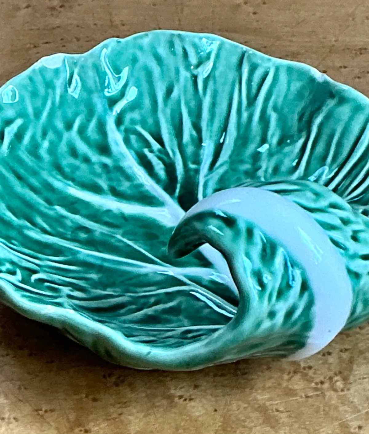 Bordallo Pinheiro Green Cabbage Leaf Ceramic Bowl — additional photo 7