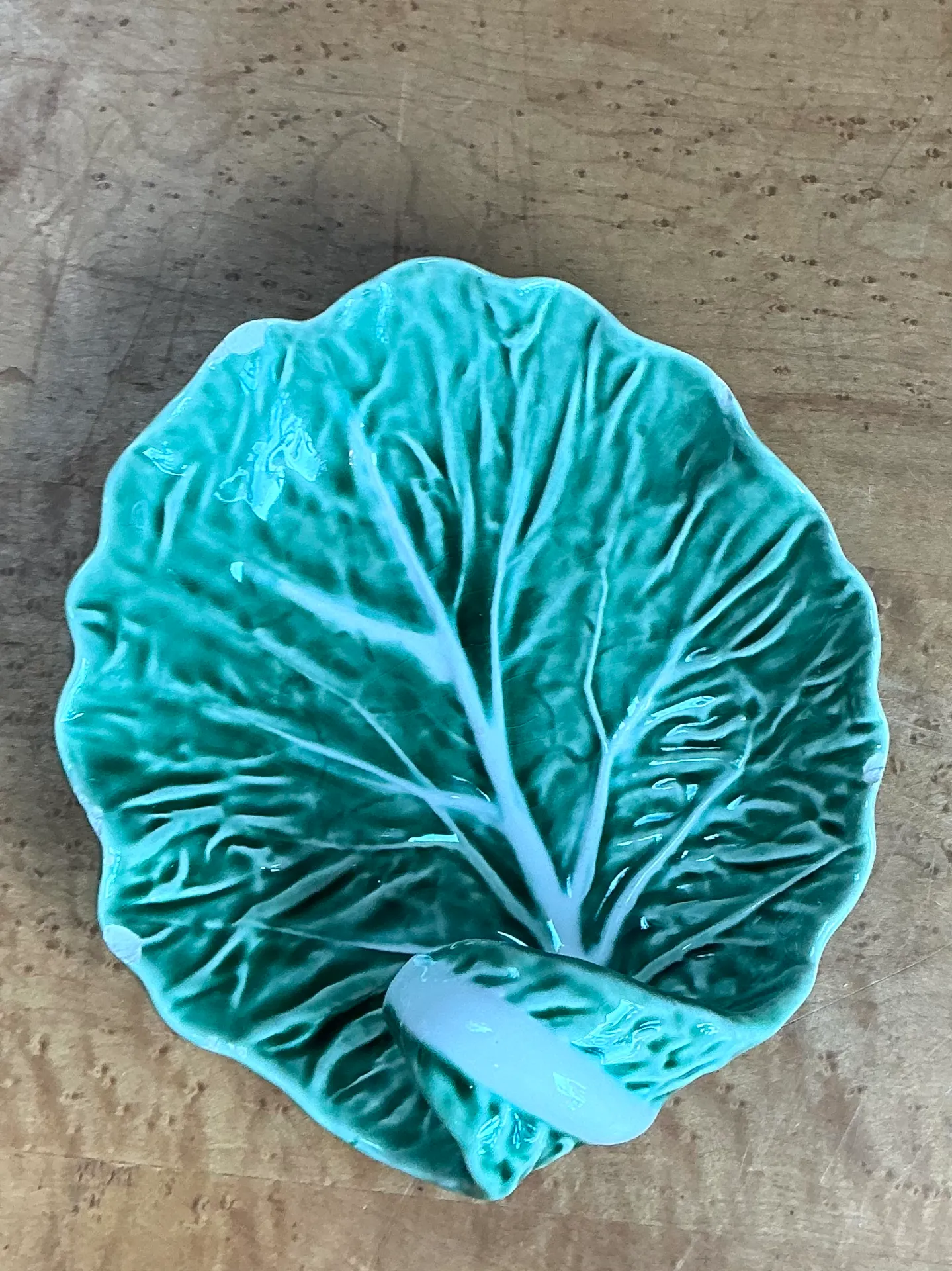 Bordallo Pinheiro Green Cabbage Leaf Ceramic Bowl — additional photo 2