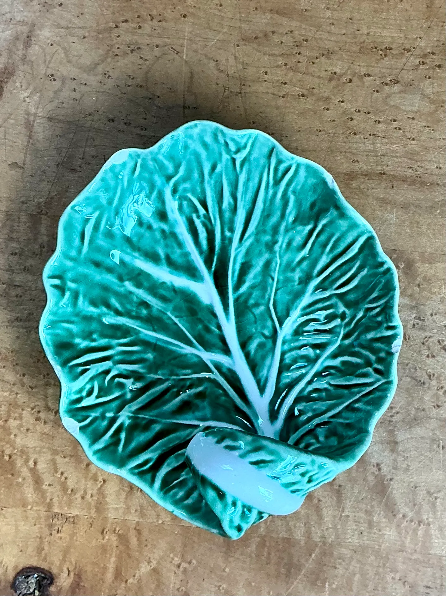 Bordallo Pinheiro Green Cabbage Leaf Ceramic Bowl — additional photo 3