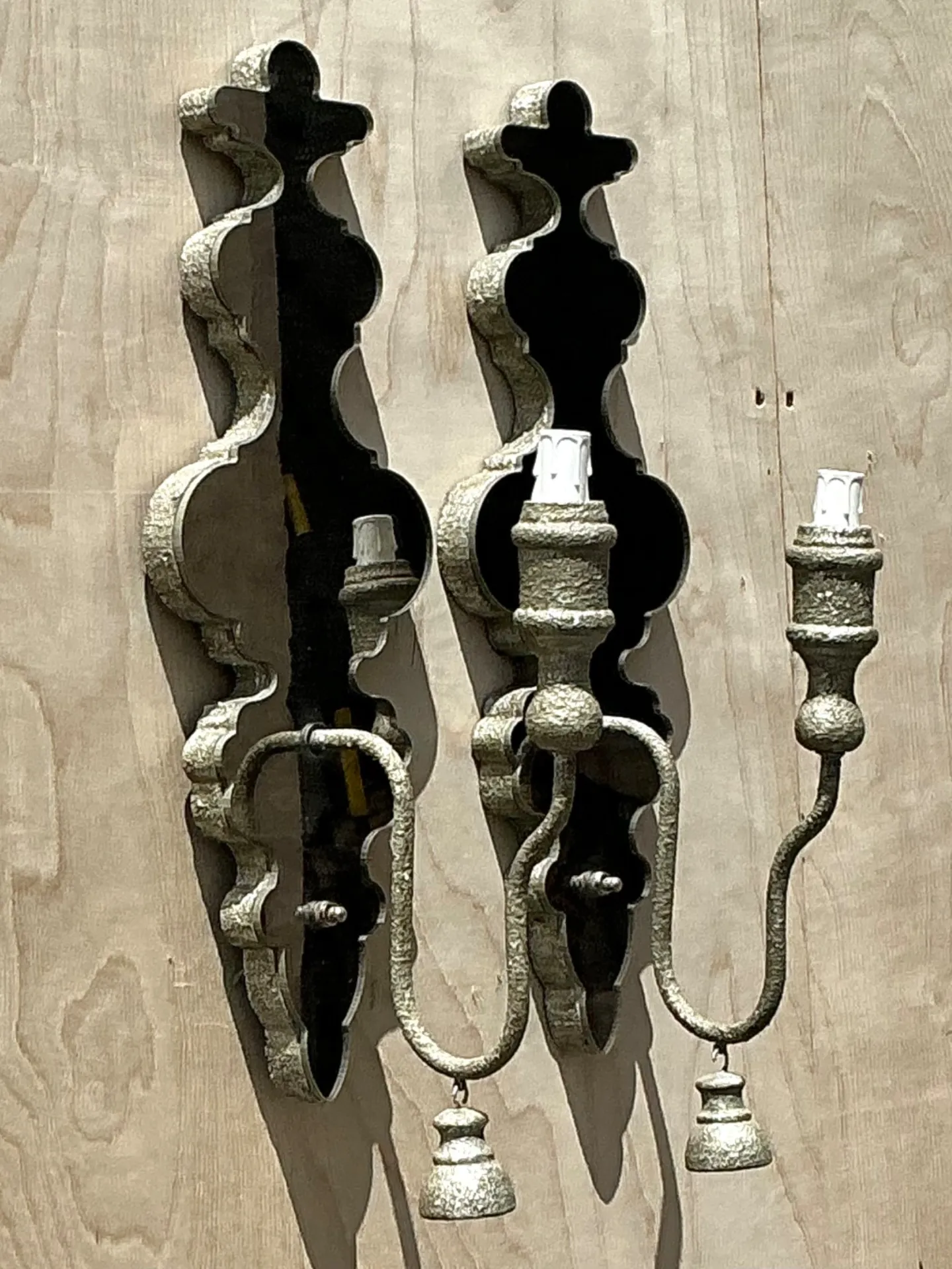 Vintage Mirrored Glass Sconces - Pair — additional photo 3