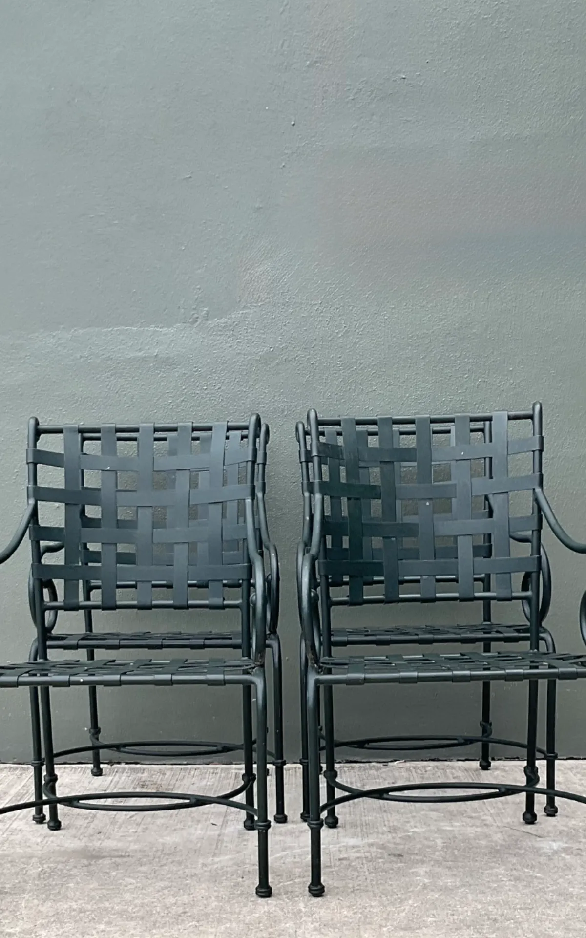 Brown Jordan “Florentine” Aluminum Outdoor Armchairs - Set of Four