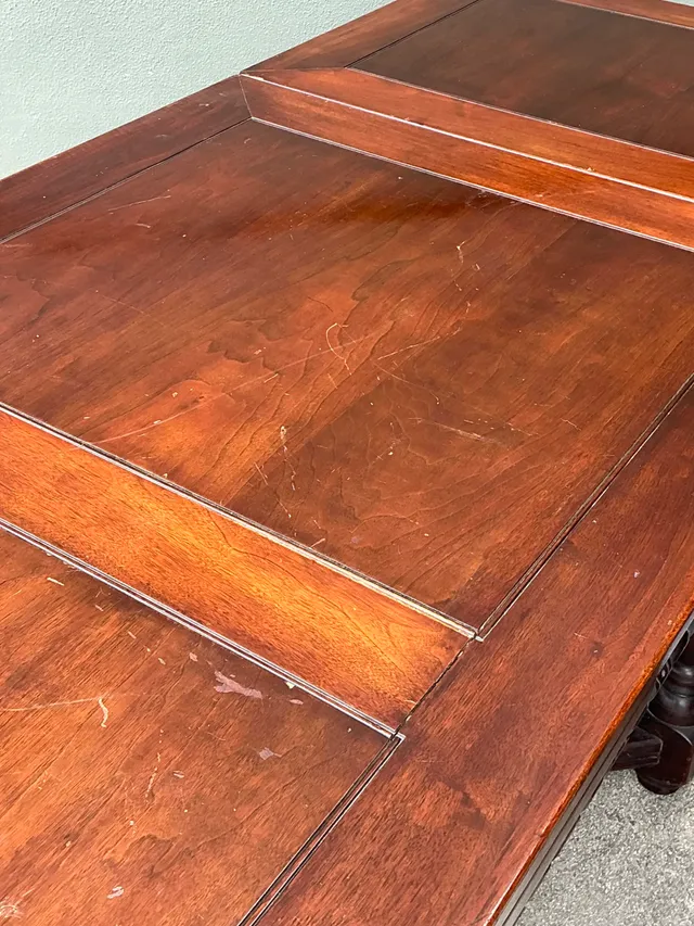 Vintage Carved Wood Extension Dining Table — additional photo 4