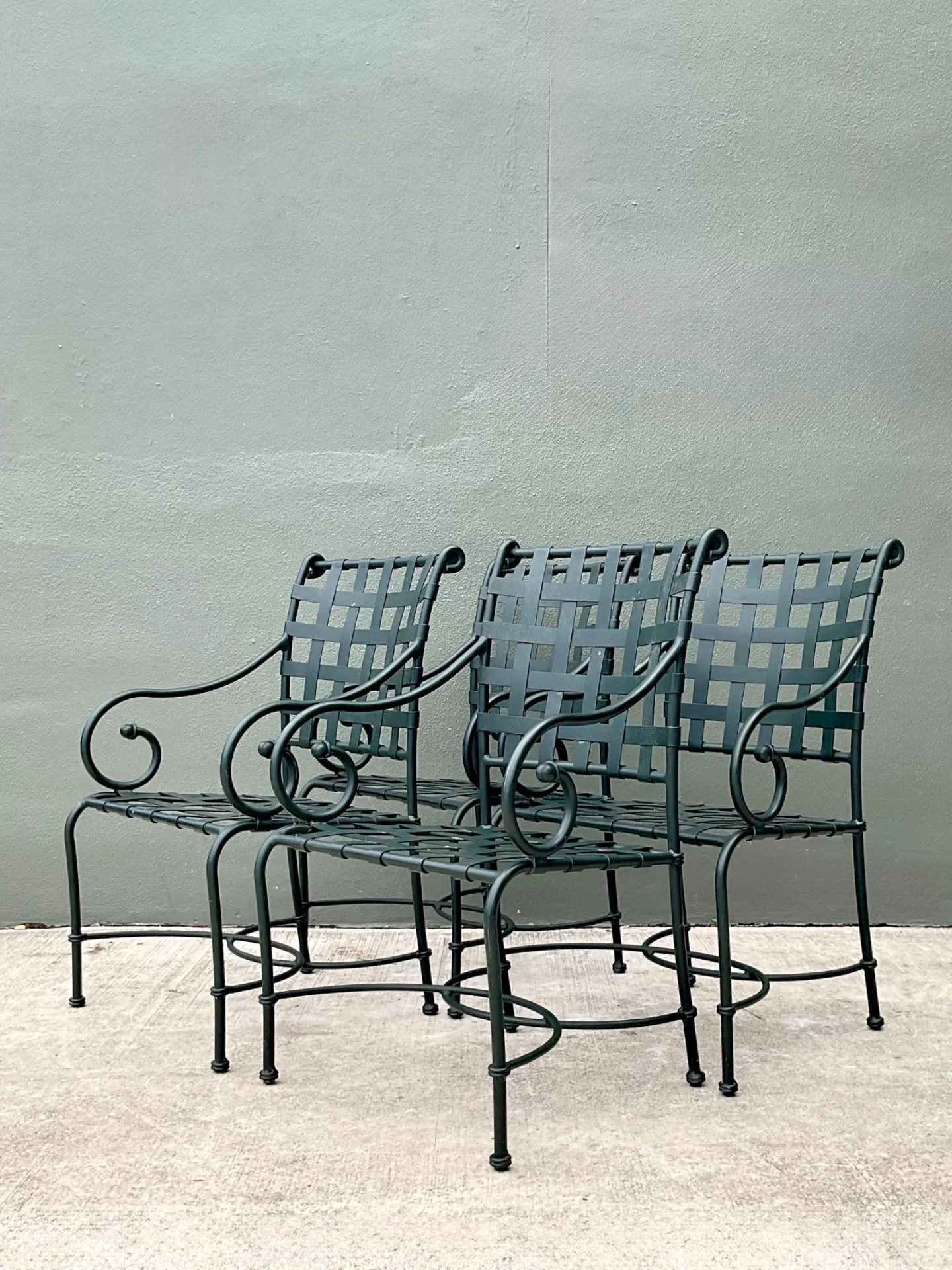 Brown Jordan “Florentine” Aluminum Outdoor Armchairs - Set of Four — additional photo 2