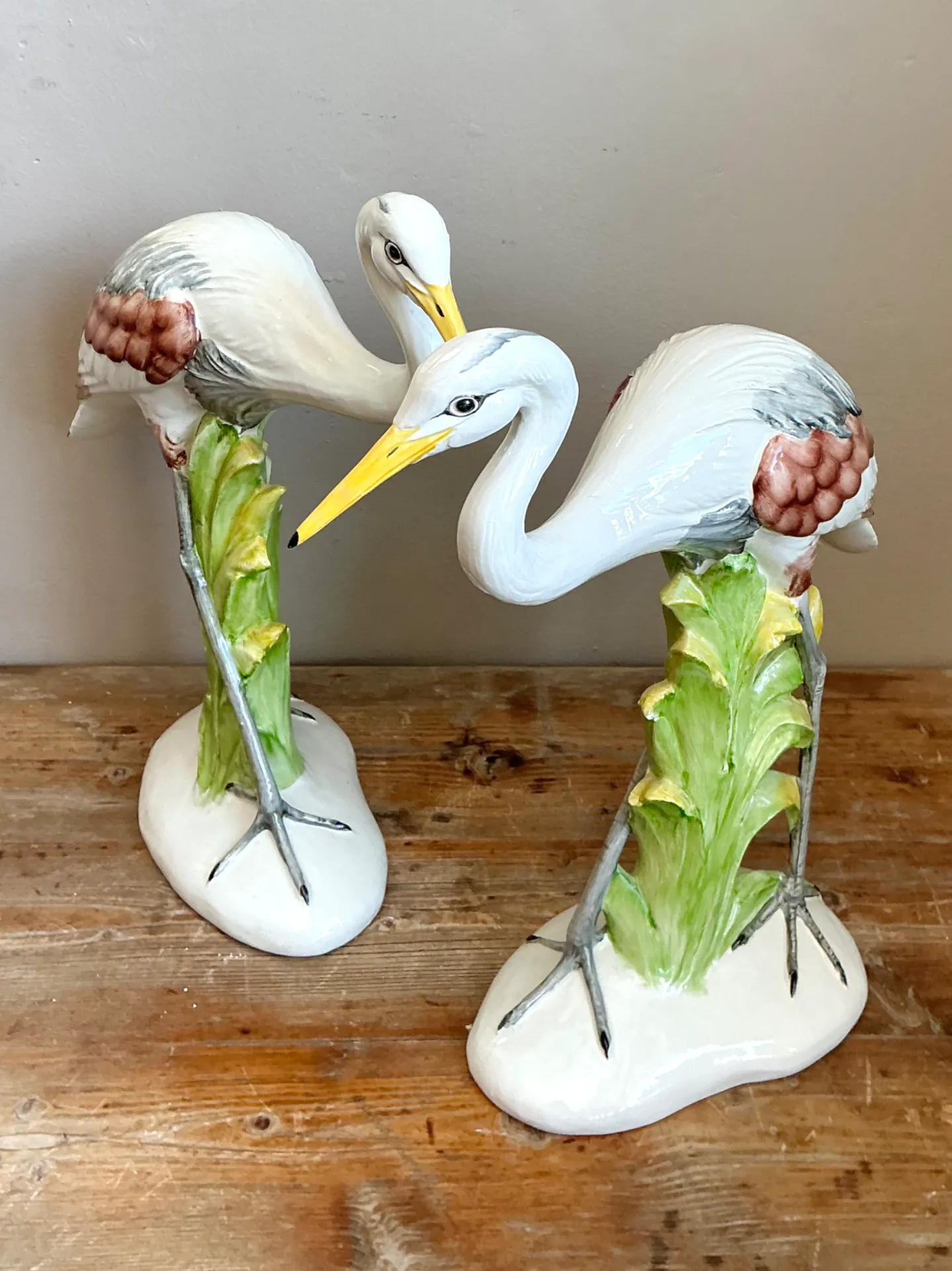 Vintage Italian Hand-Painted Crane Figurines - A Pair — additional photo 6