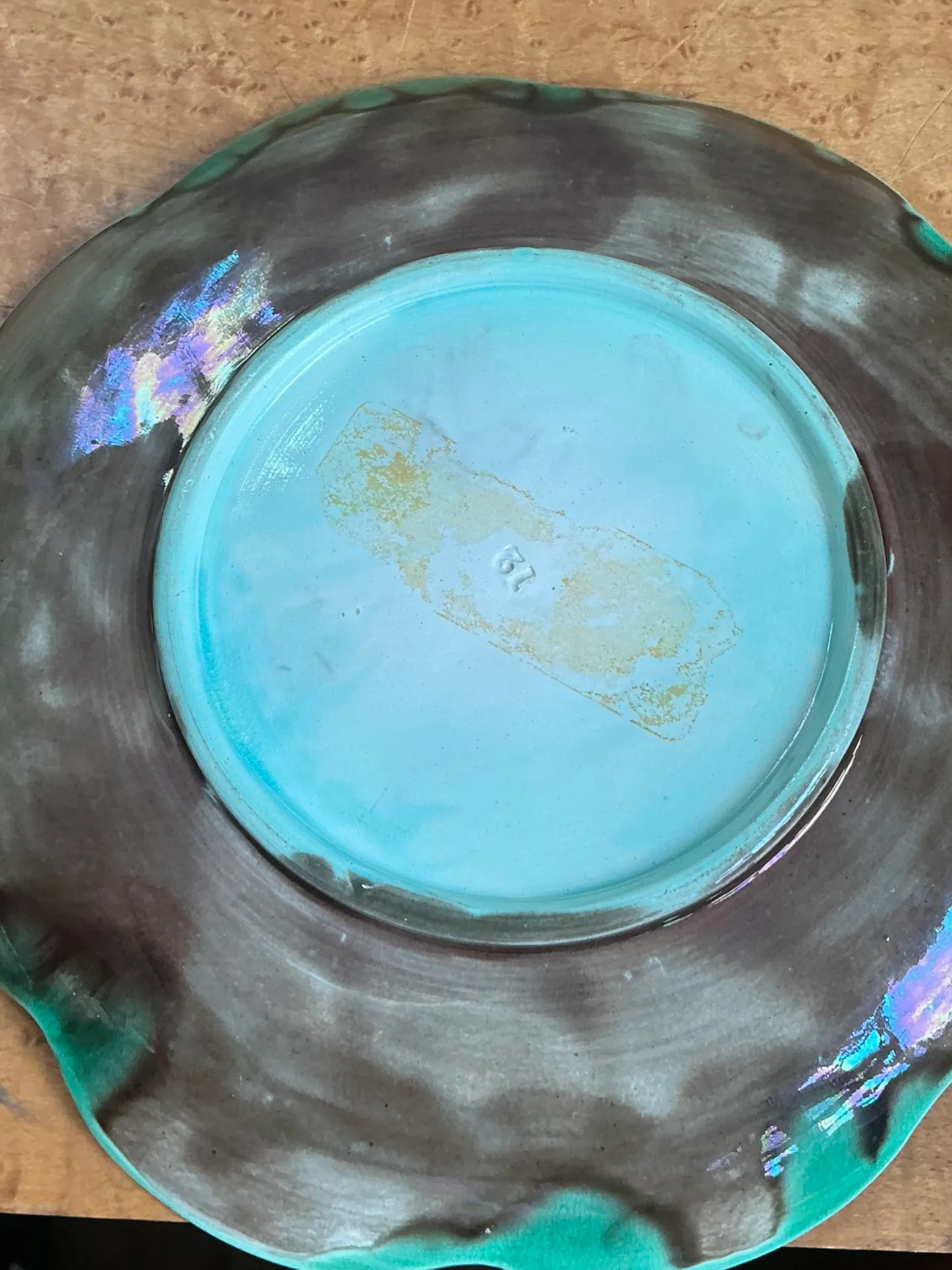Vintage Majolica Lily Pad Plate — additional photo 7