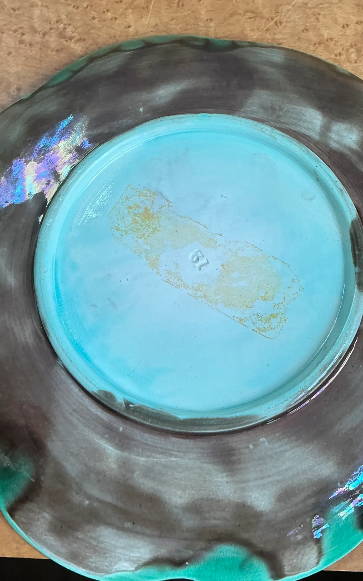 Vintage Majolica Lily Pad Plate — additional photo 7