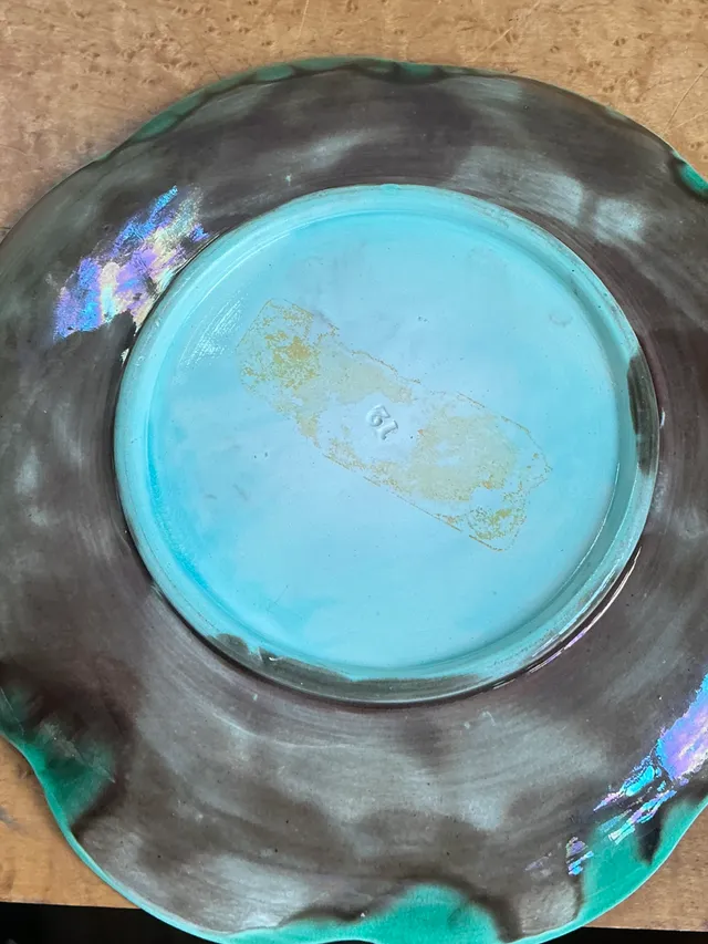Vintage Majolica Lily Pad Plate — additional photo 7
