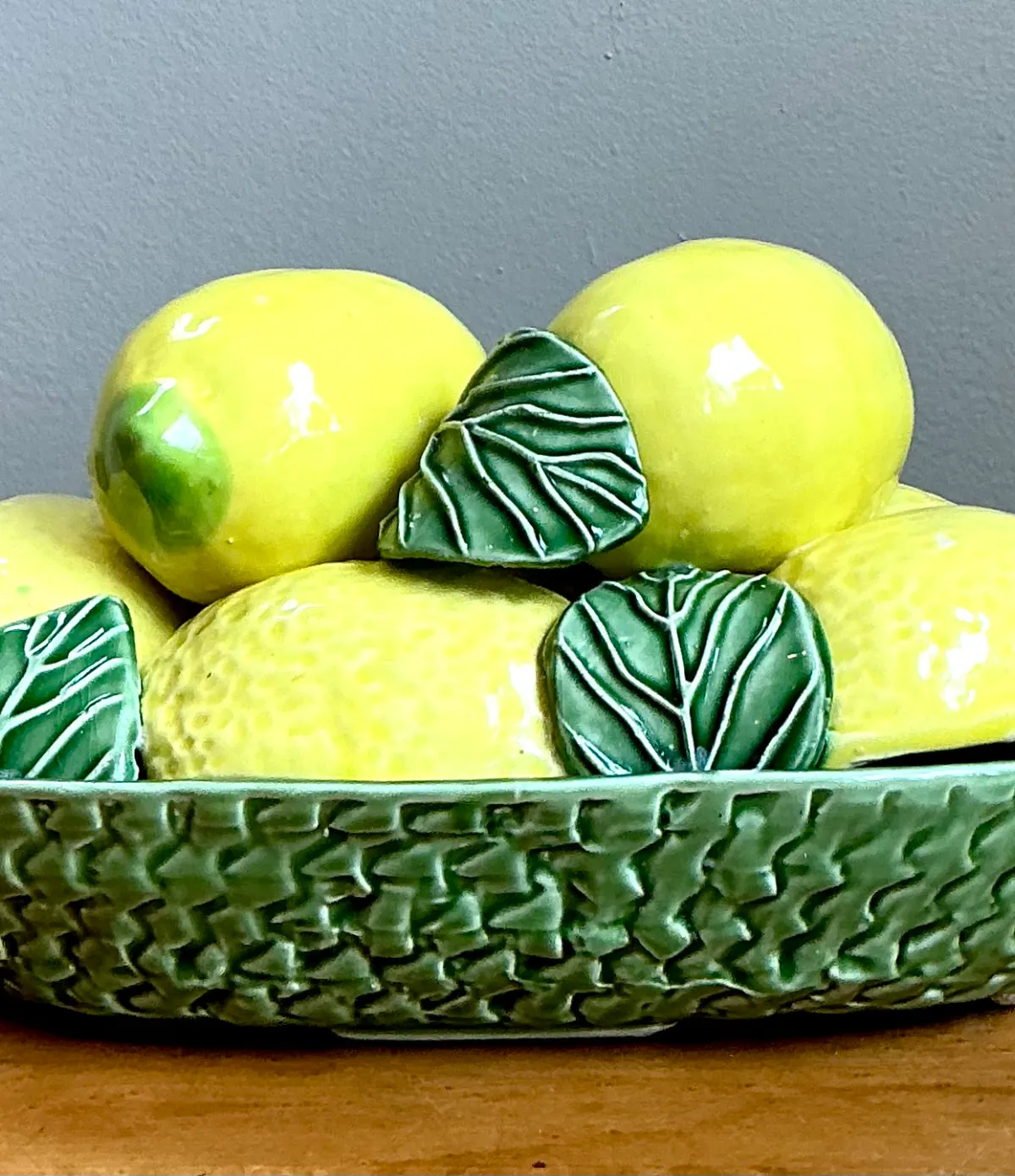 Vintage Italian Yellow Lemon Ceramic Centerpiece — additional photo 2