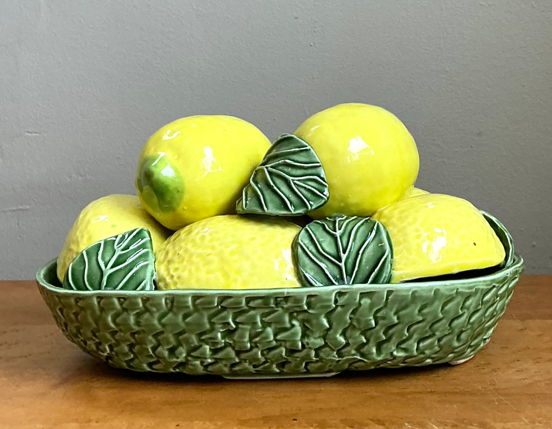Vintage Italian Yellow Lemon Ceramic Centerpiece — additional photo 4