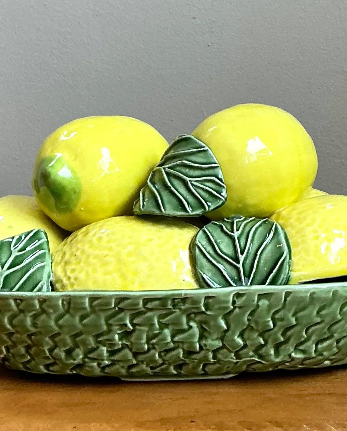 Vintage Italian Yellow Lemon Ceramic Centerpiece — additional photo 4