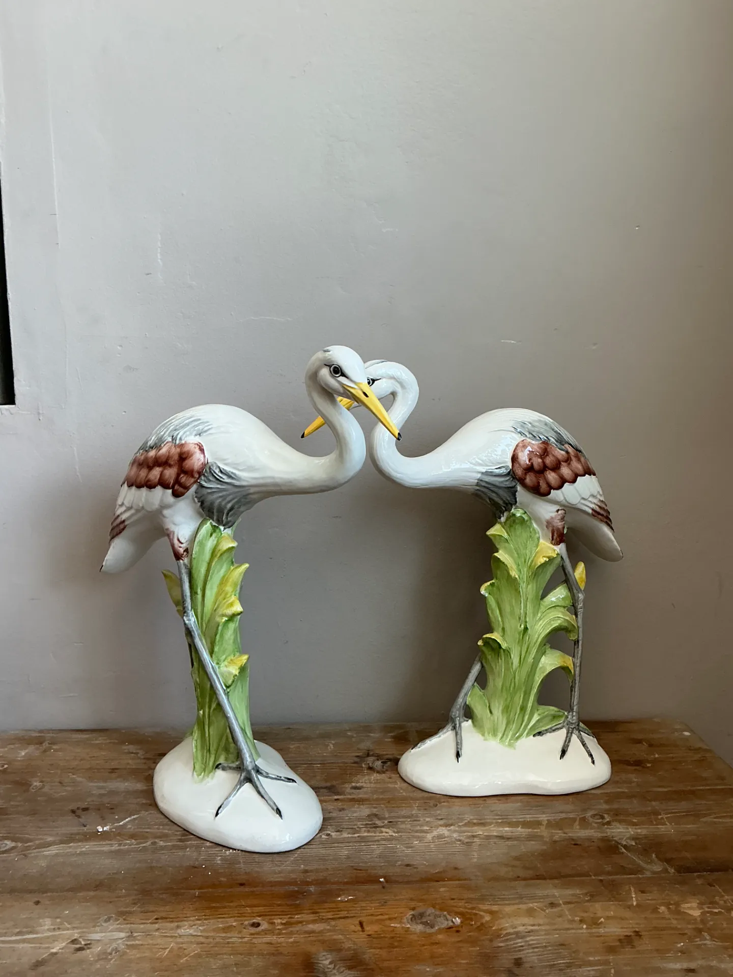 Vintage Italian Hand-Painted Crane Figurines - A Pair — additional photo 5