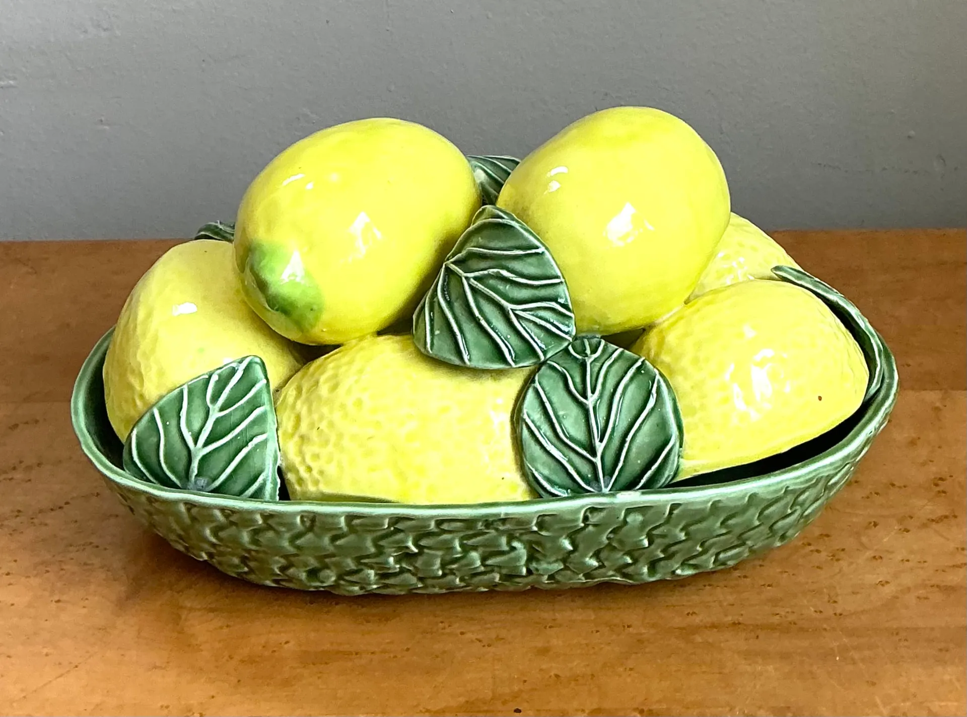 Vintage Italian Yellow Lemon Ceramic Centerpiece — additional photo 8