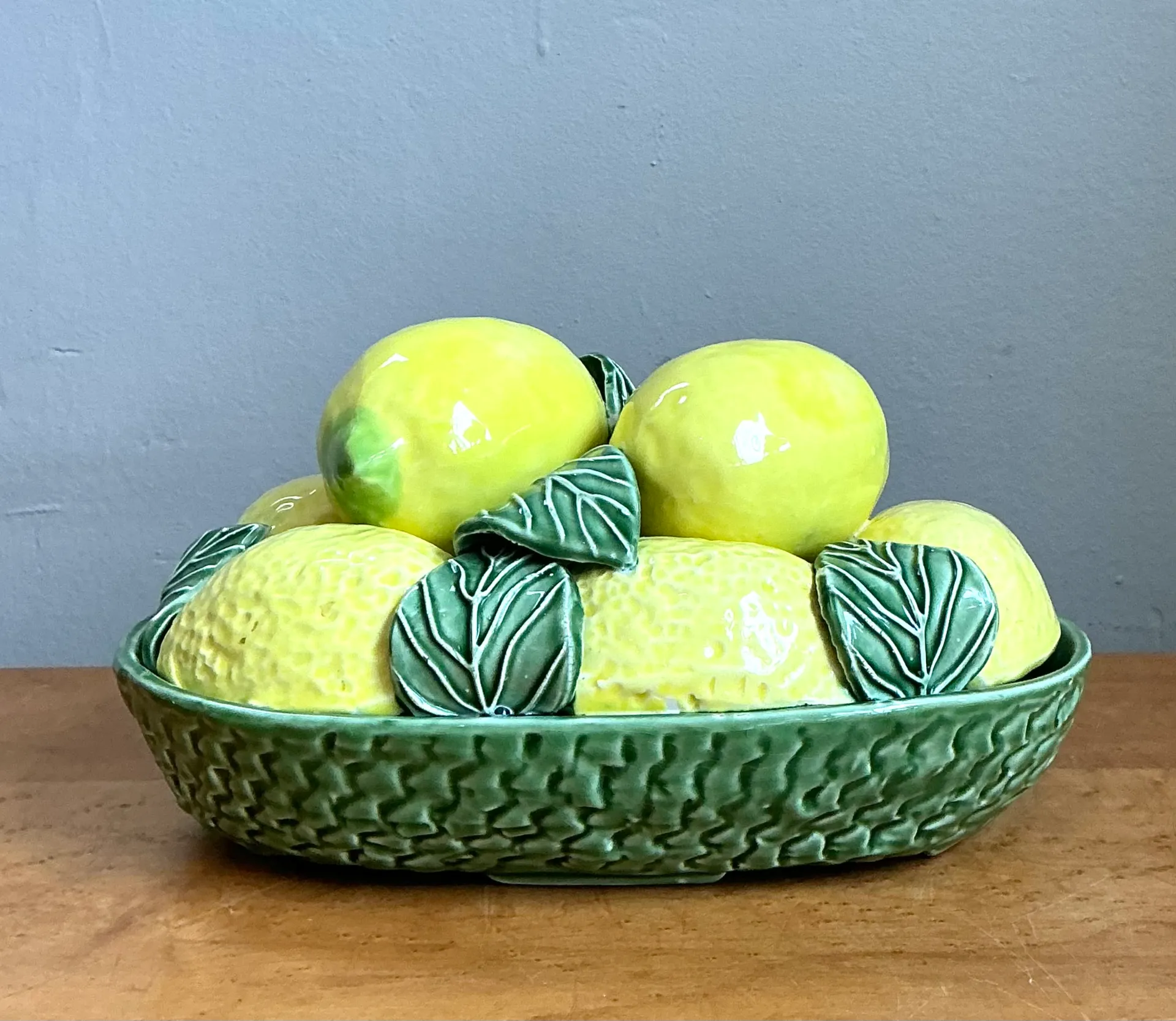 Vintage Italian Yellow Lemon Ceramic Centerpiece — additional photo 3