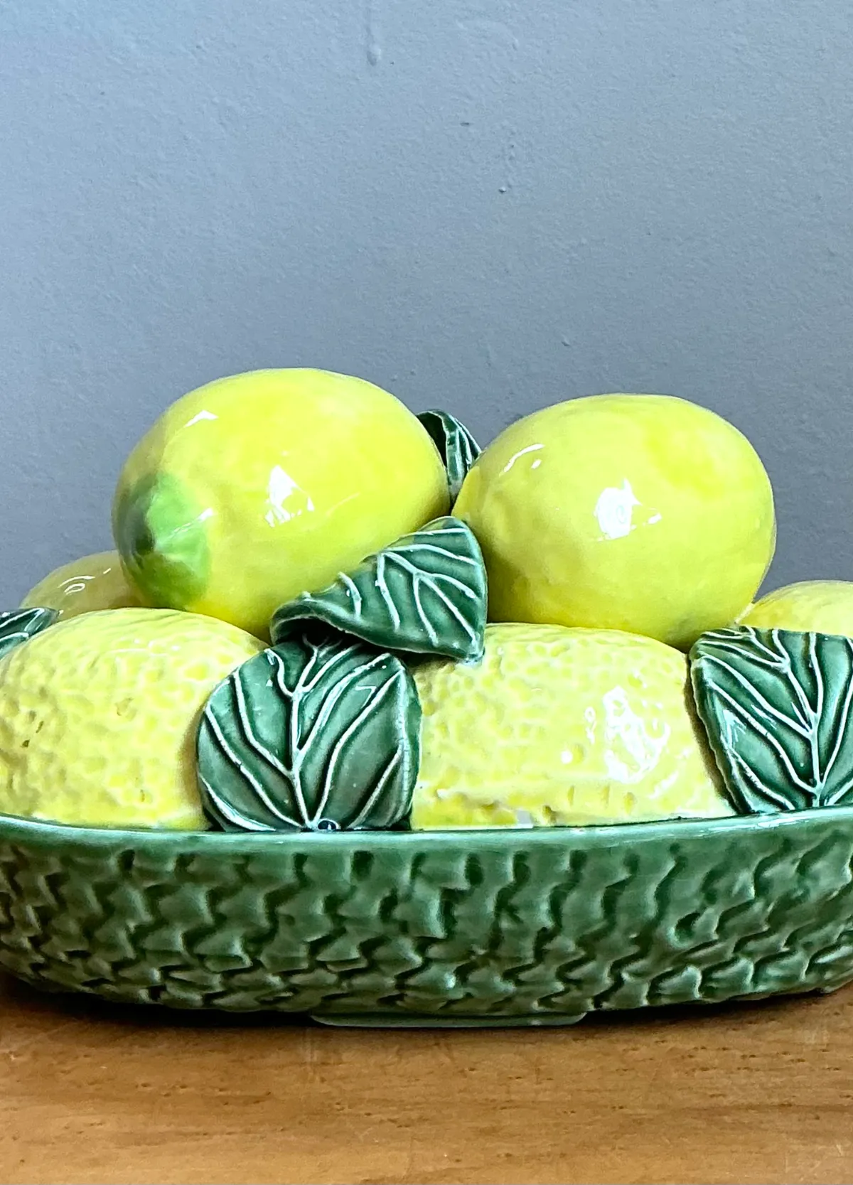 Vintage Italian Yellow Lemon Ceramic Centerpiece — additional photo 3