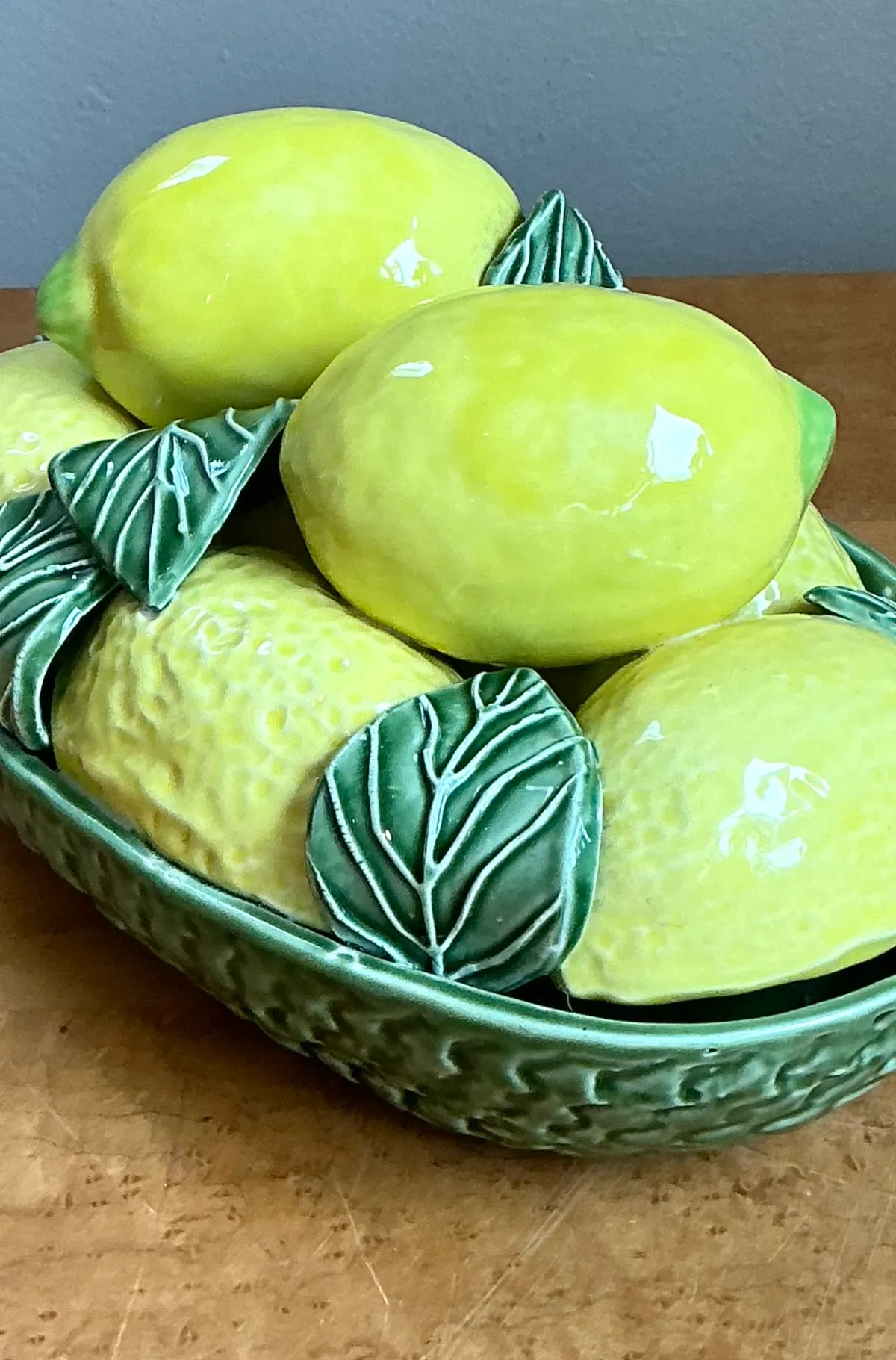 Vintage Italian Yellow Lemon Ceramic Centerpiece — additional photo 5