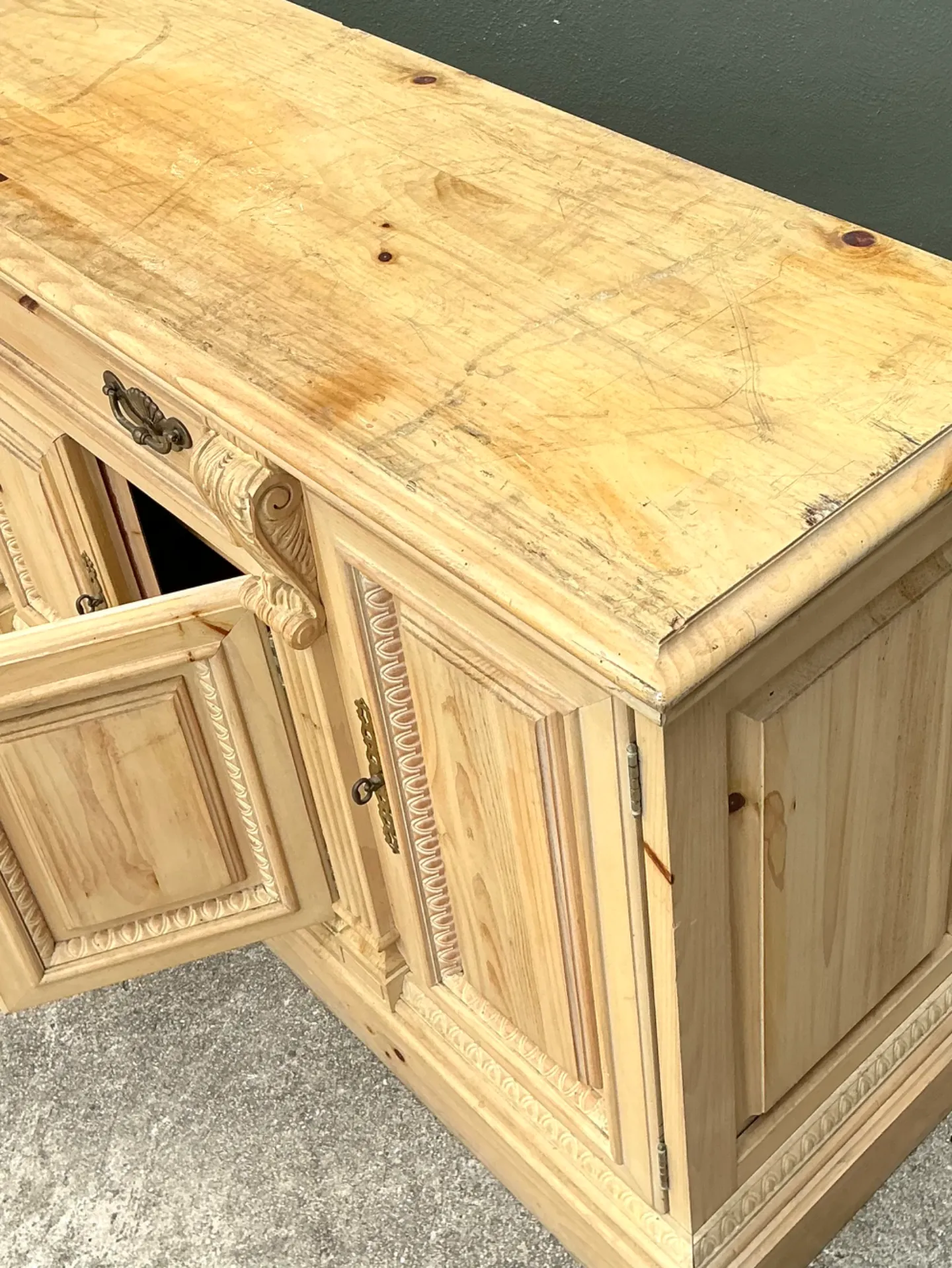 Vintage Link-Taylor Washed Pine Credenza — additional photo 5