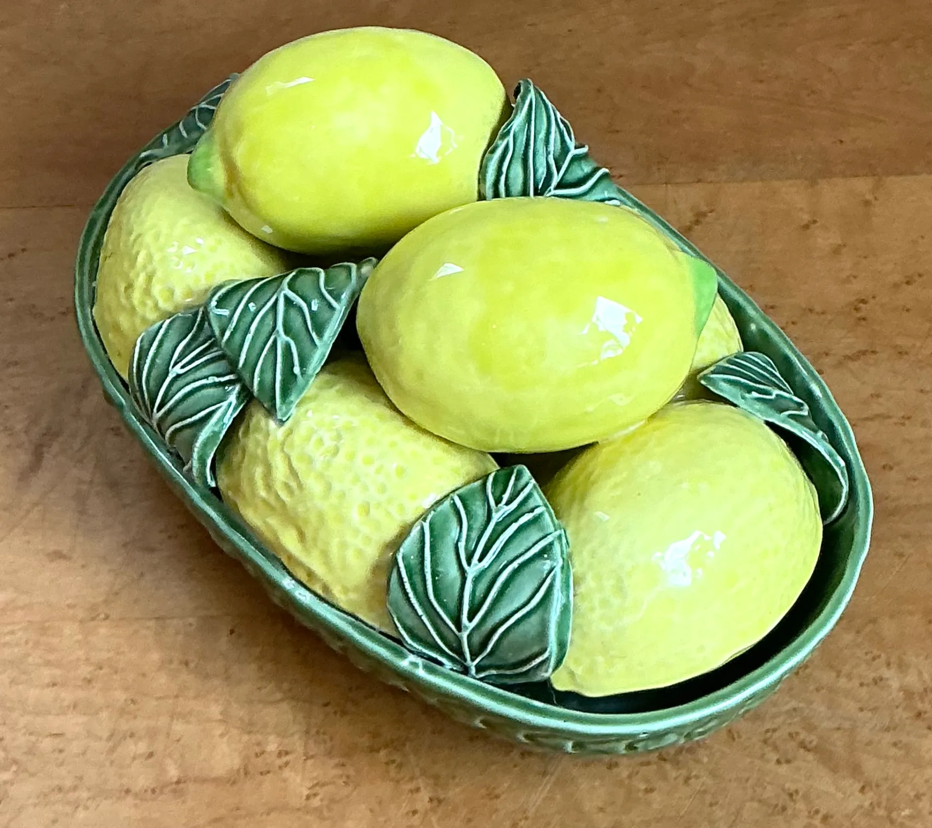 Vintage Italian Yellow Lemon Ceramic Centerpiece — additional photo 7