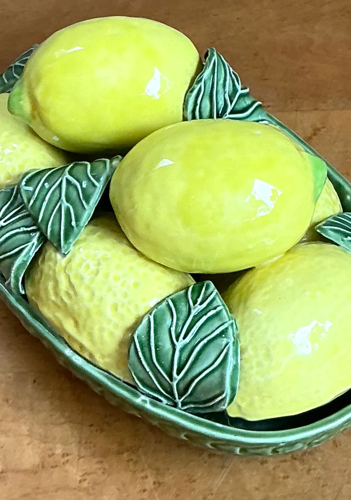 Vintage Italian Yellow Lemon Ceramic Centerpiece — additional photo 7