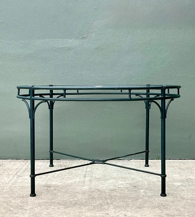 Vintage Brown Jordan “Florentine” Cast Aluminum Outdoor Dining Table — additional photo 5