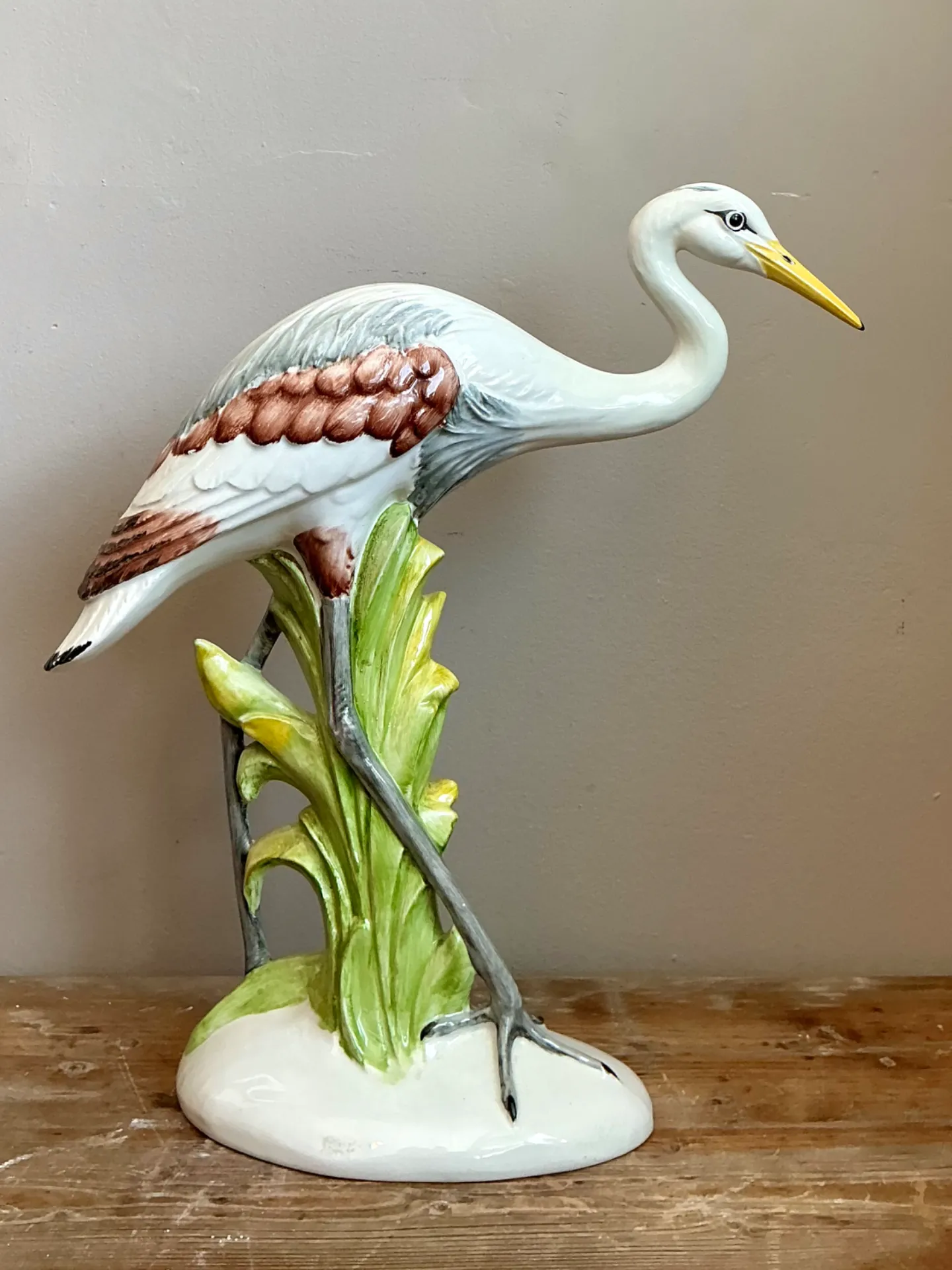 Vintage Italian Hand-Painted Crane Figurines - A Pair — additional photo 3