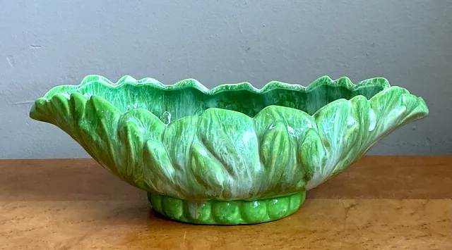 Vintage Green Portuguese Ceramic Decorative Bowl — additional photo 8