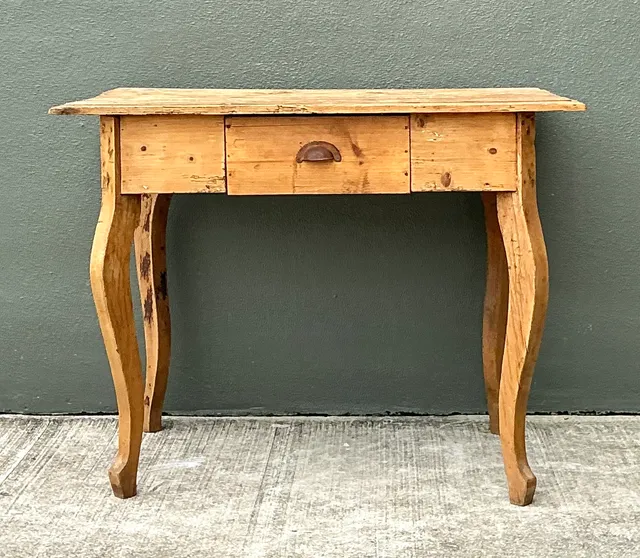 Vintage Rustic Wood Writing Desk — additional photo 6