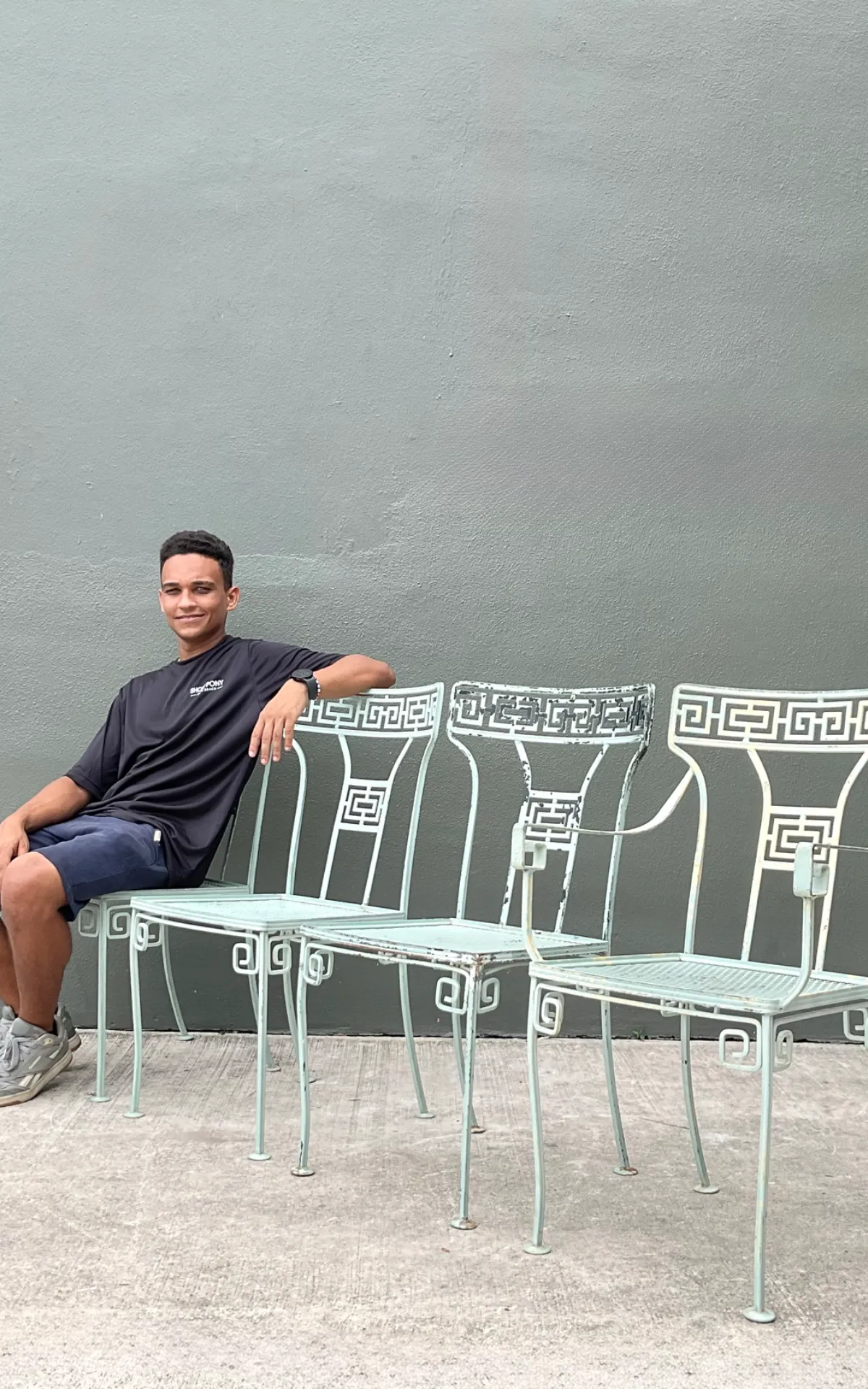 Vintage Meadowcraft Greek Key Outdoor Dining Chairs - Set of Four — additional photo 4