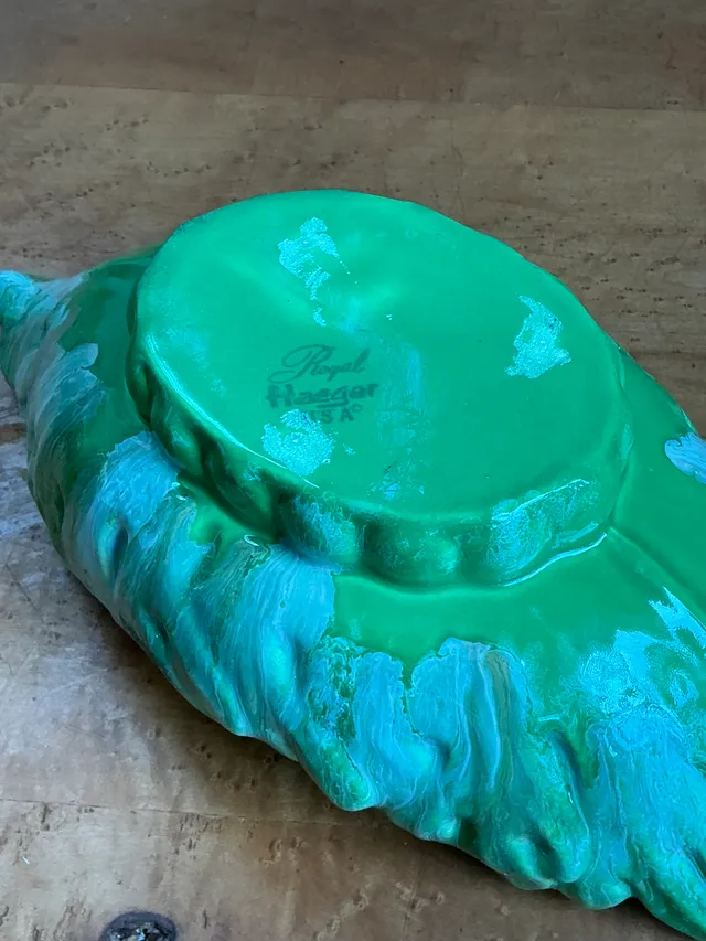 Vintage Green Portuguese Ceramic Decorative Bowl — additional photo 6
