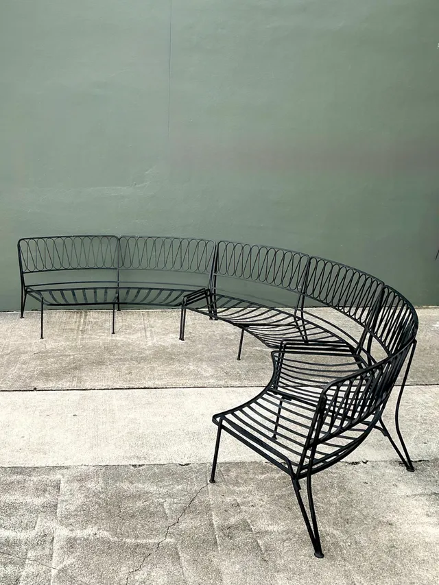 Vintage Mid-Century Modern Salterini Sectional Iron Sofa — additional photo 4
