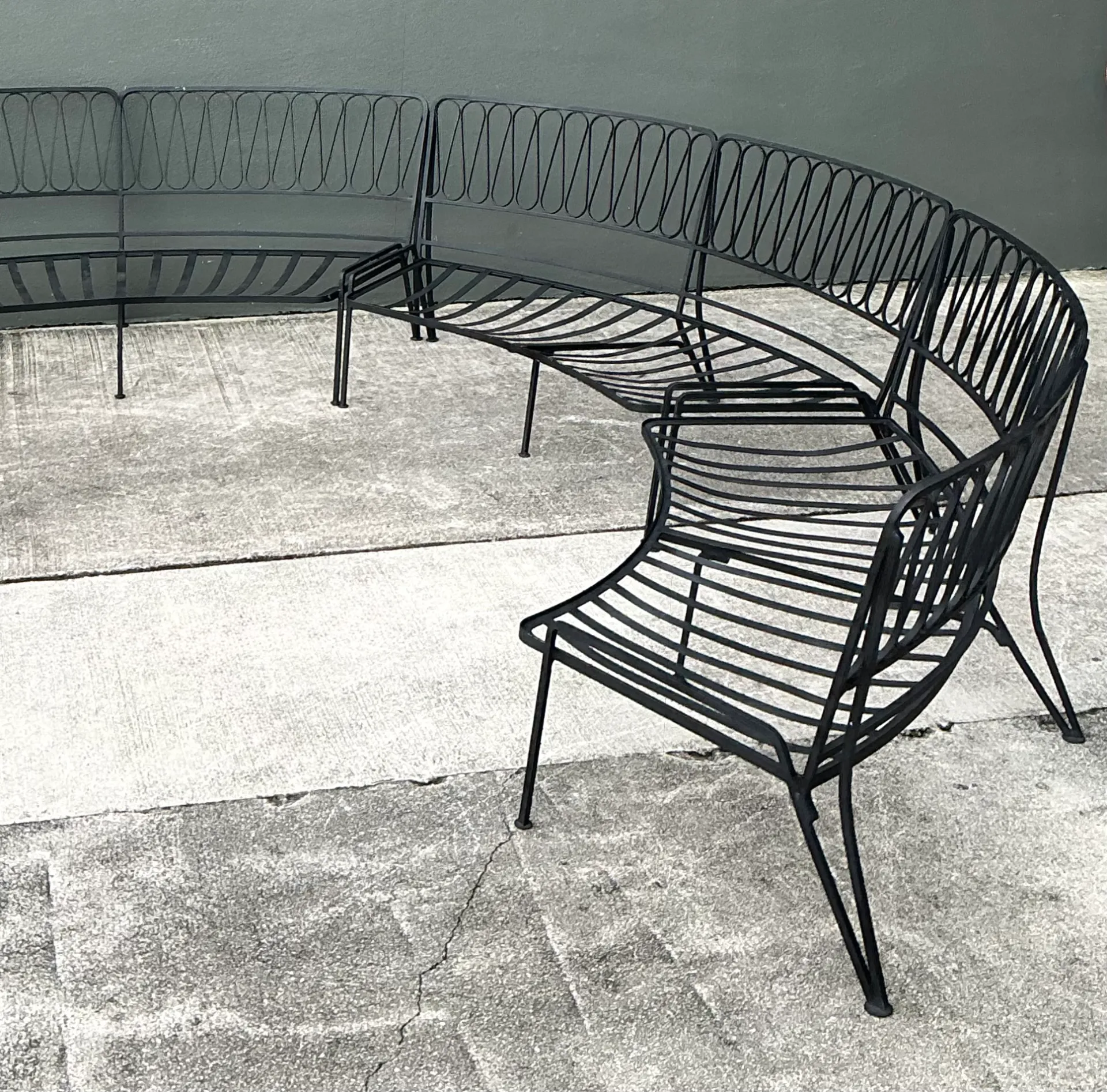 Vintage Mid-Century Modern Salterini Sectional Iron Sofa — additional photo 5