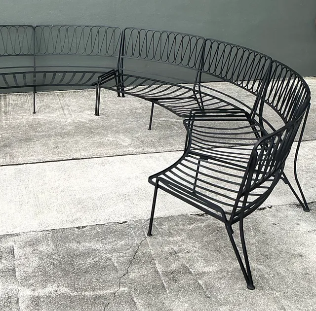 Vintage Mid-Century Modern Salterini Sectional Iron Sofa — additional photo 5