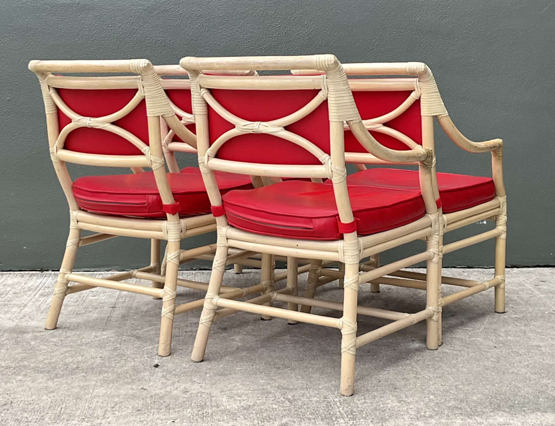 Vintage McGuire Rattan Dining Chairs - Set Of 4 — additional photo 1