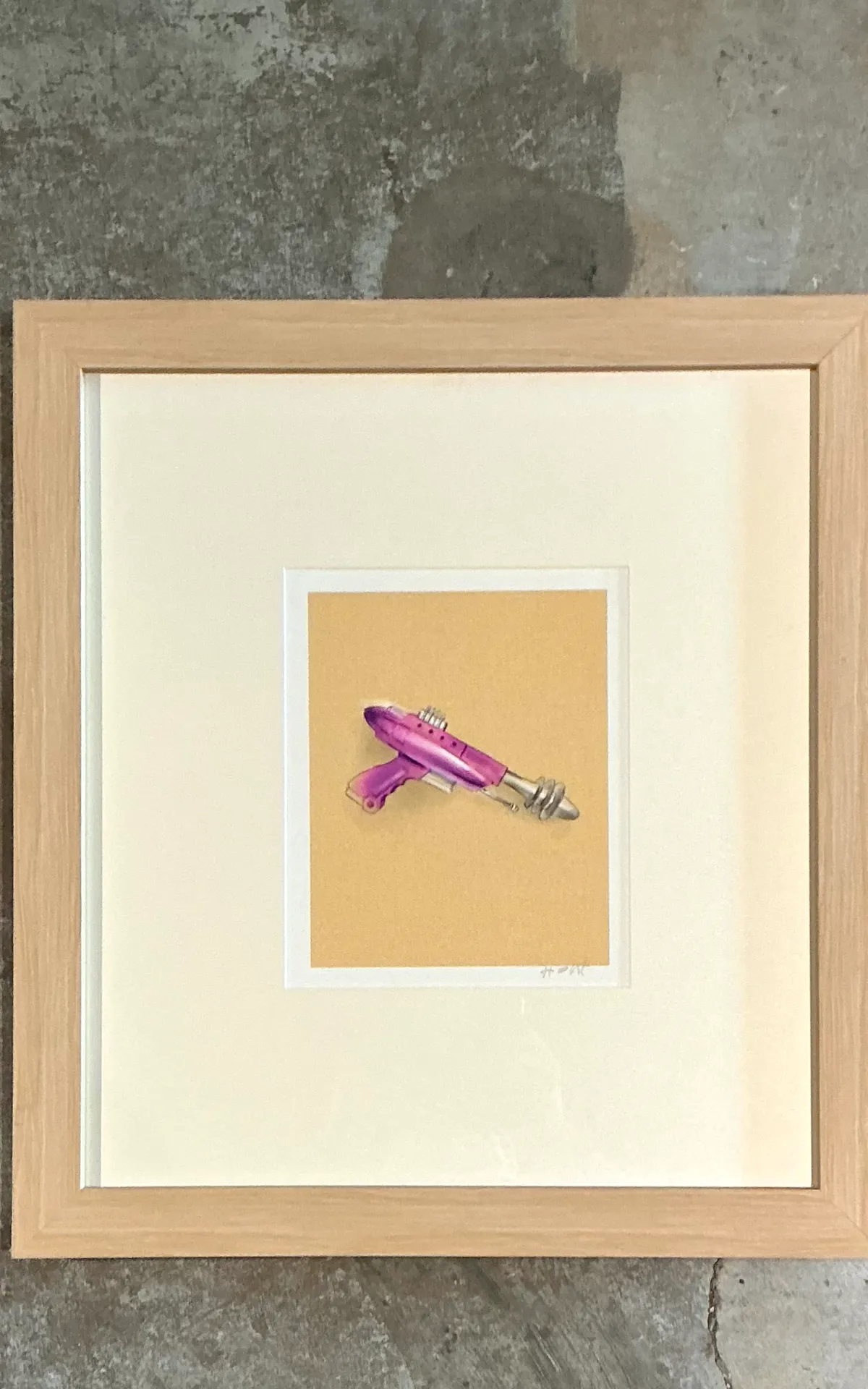 Vintage Framed Ray Gun Illustration on Paper — additional photo 6