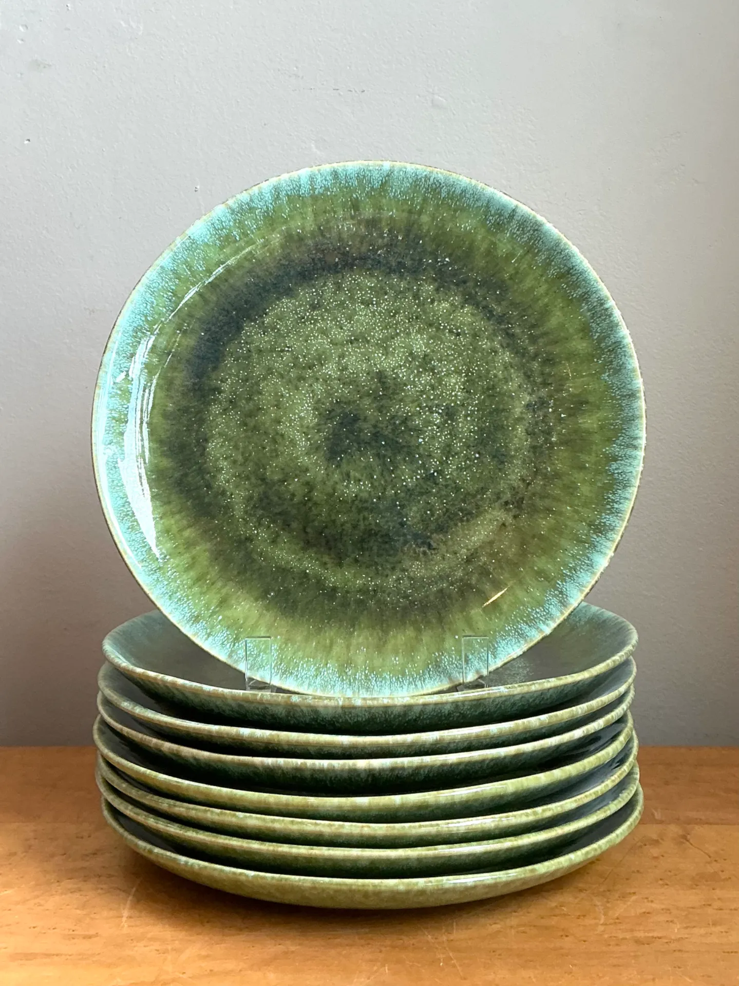 William Sonoma Home Green Reactive Glazed Ceramic Plates — additional photo 7