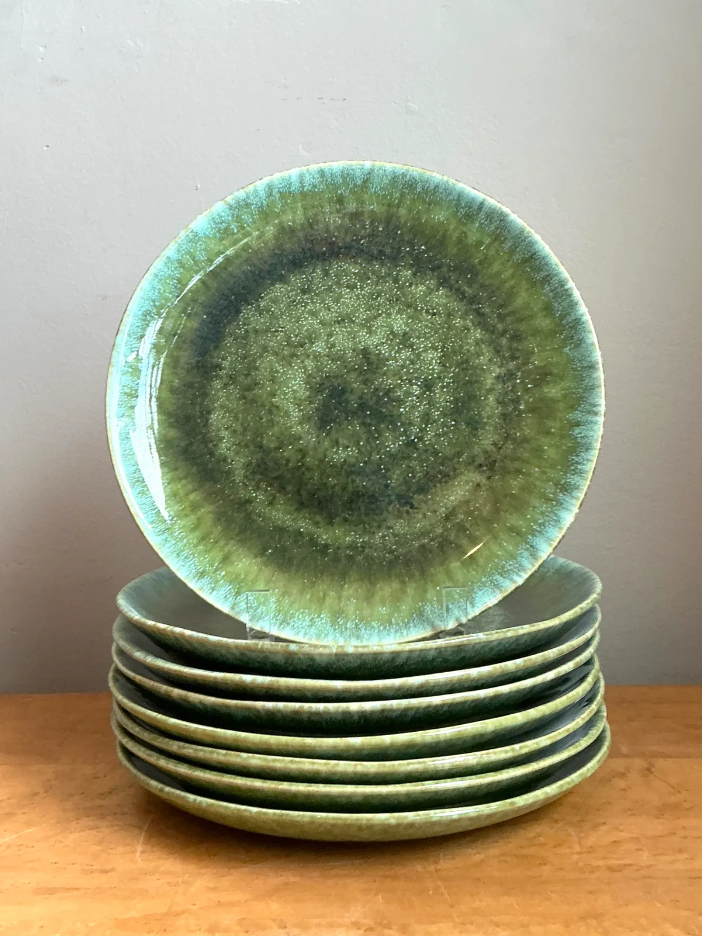 William Sonoma Home Green Reactive Glazed Ceramic Plates — additional photo 4