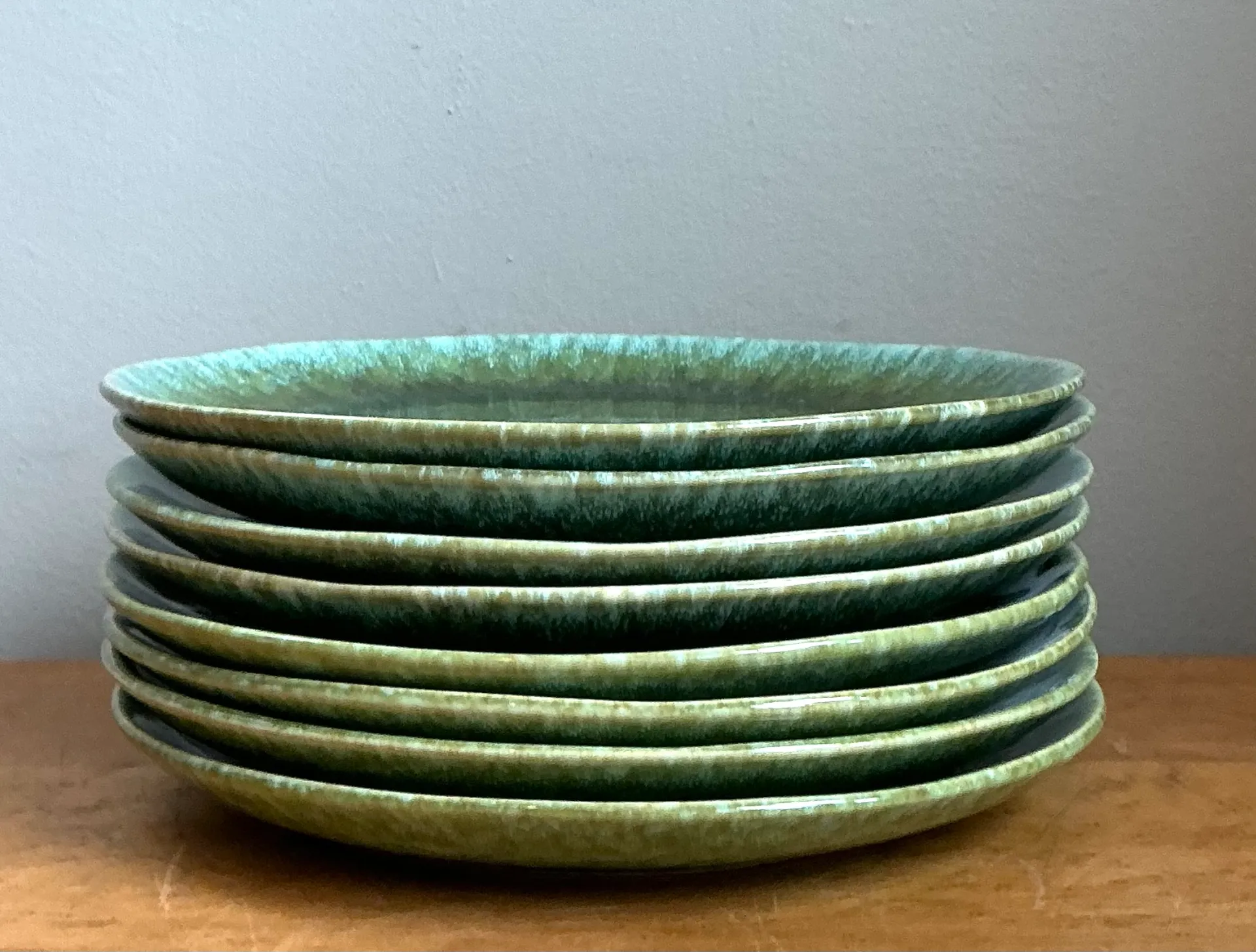 William Sonoma Home Green Reactive Glazed Ceramic Plates — additional photo 6