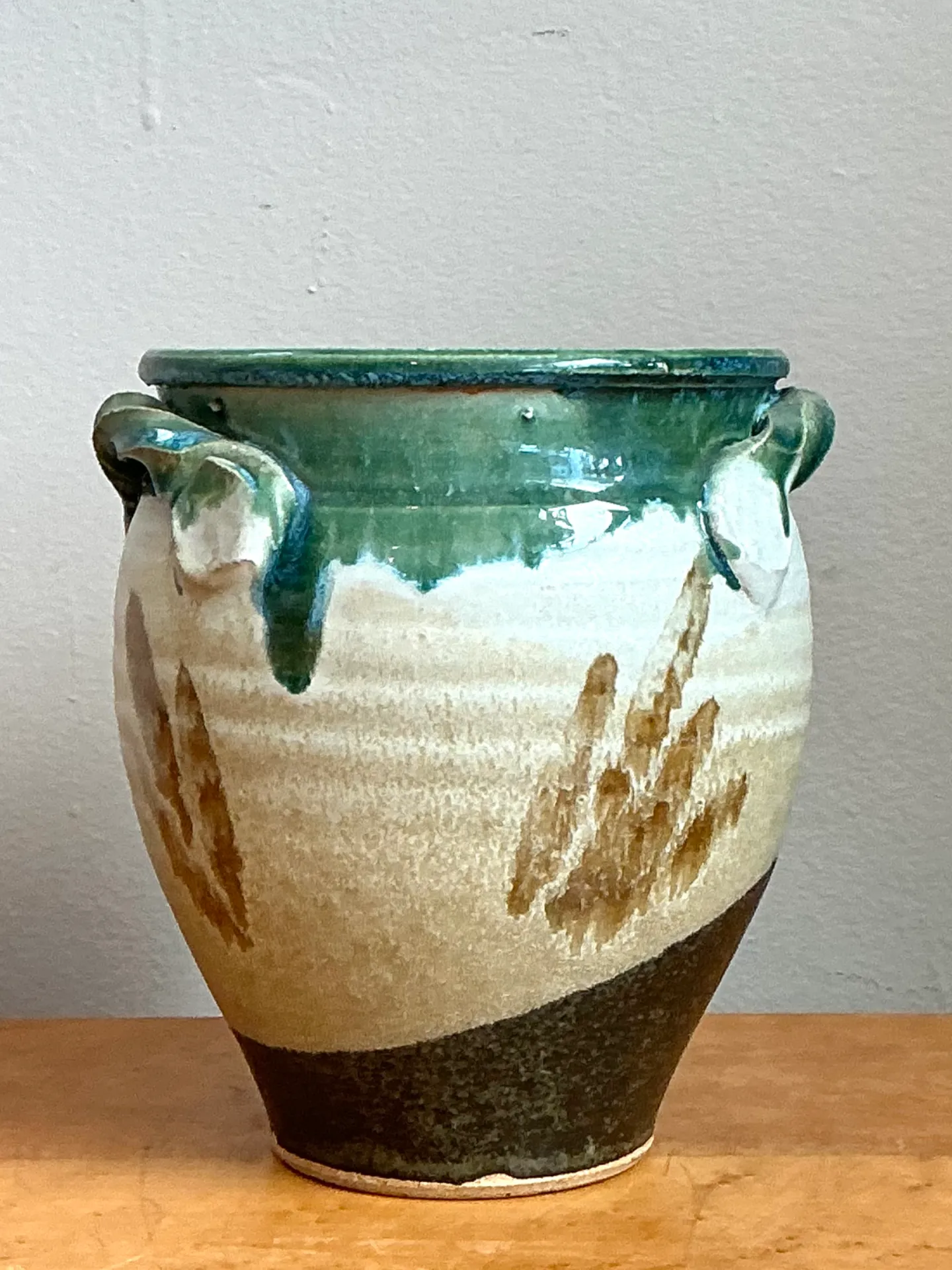 Vintage Drip Glaze Pottery Vase — additional photo 5
