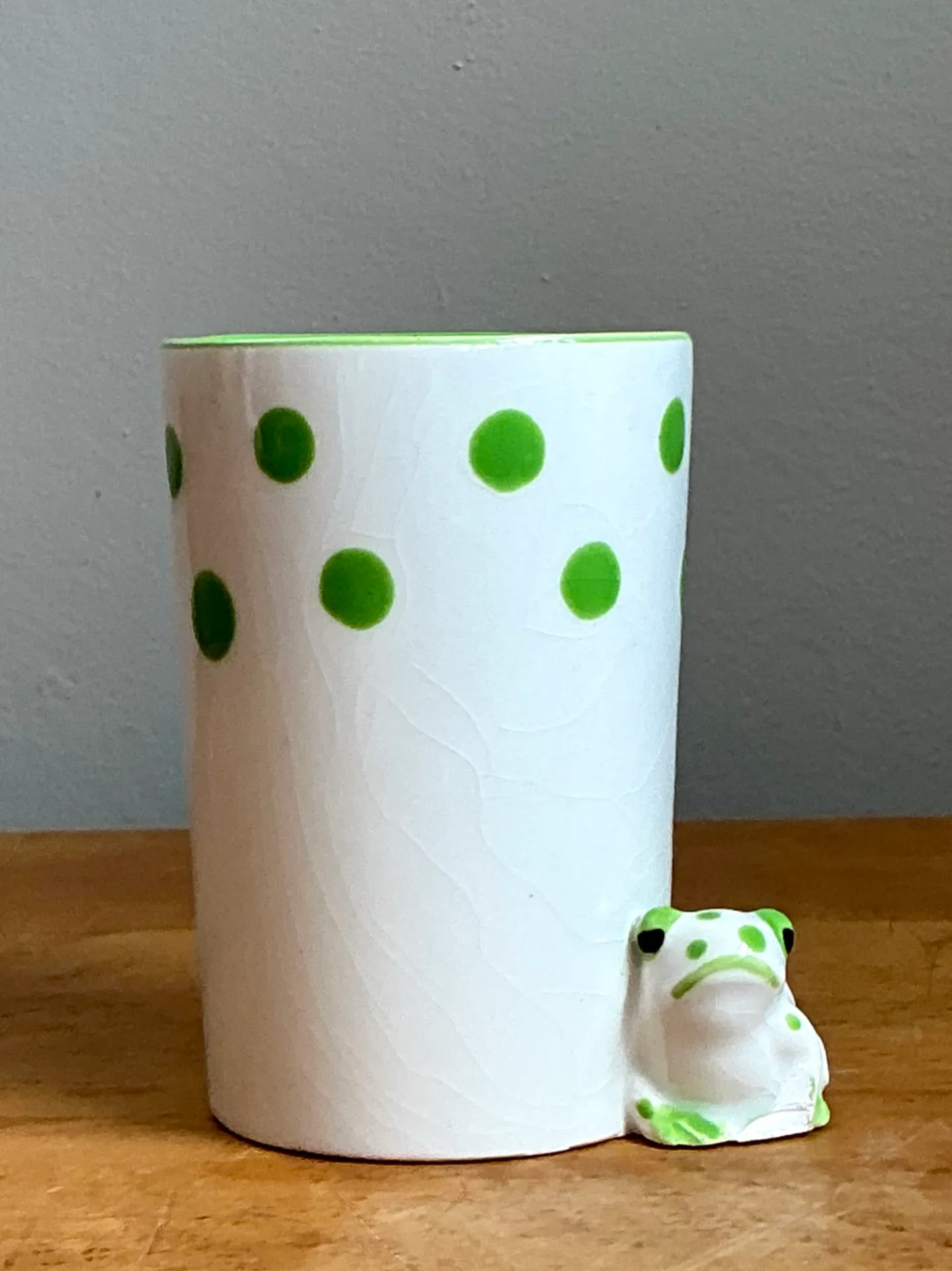 Design Studio Green Polka Dot Frog Vase — additional photo 3