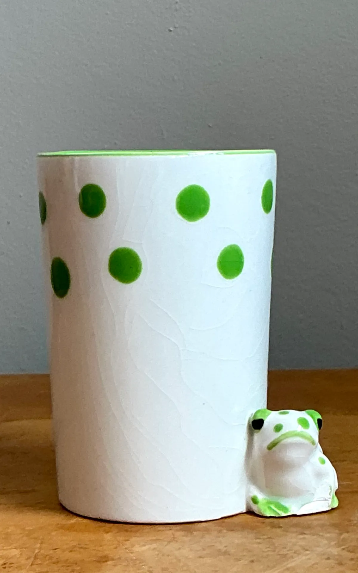 Design Studio Green Polka Dot Frog Vase — additional photo 3