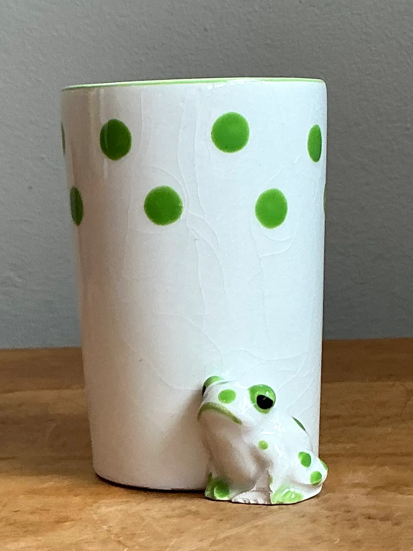Design Studio Green Polka Dot Frog Vase — additional photo 1