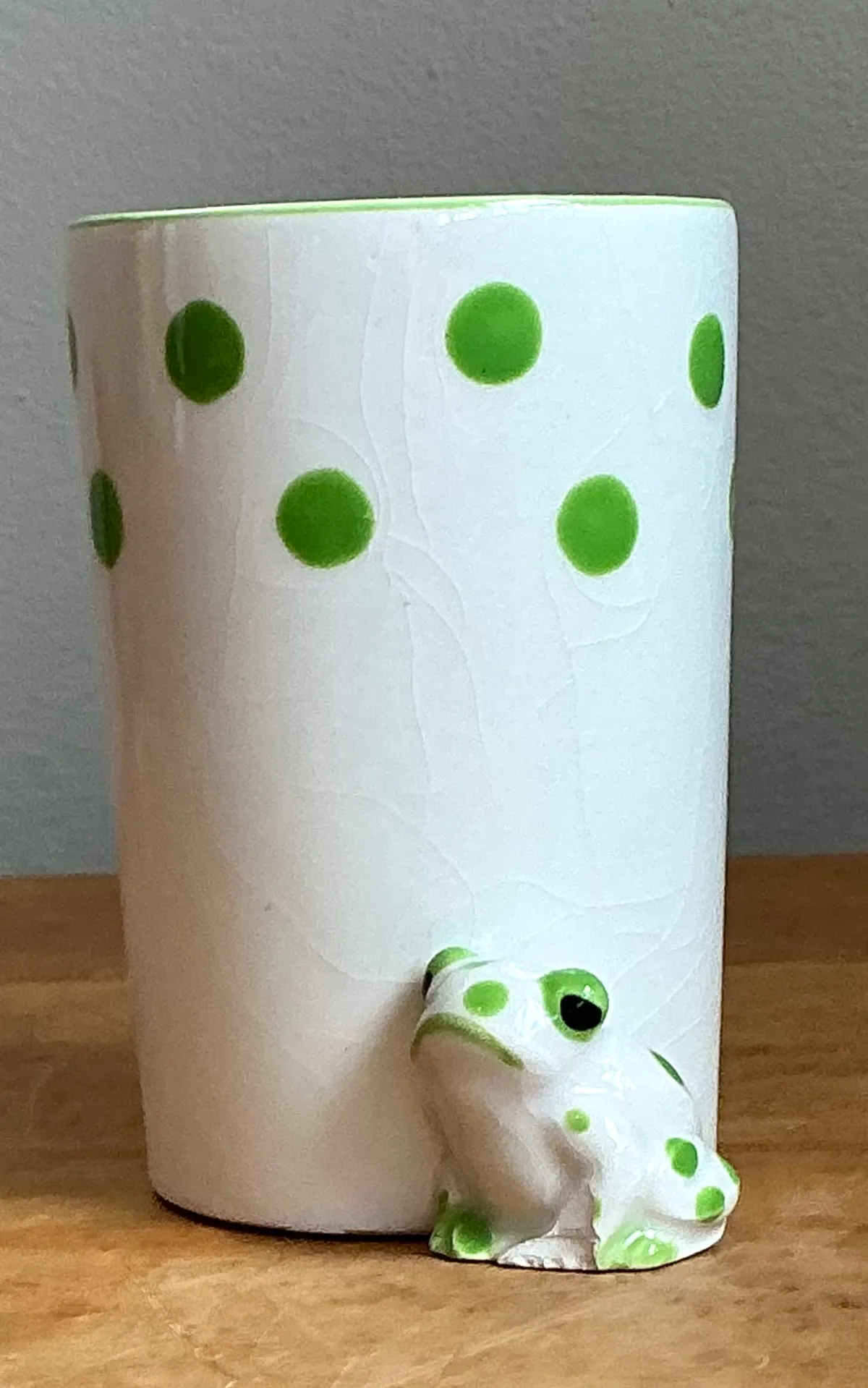 Design Studio Green Polka Dot Frog Vase