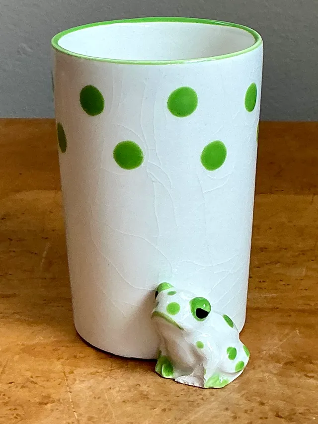 Design Studio Green Polka Dot Frog Vase — additional photo 7