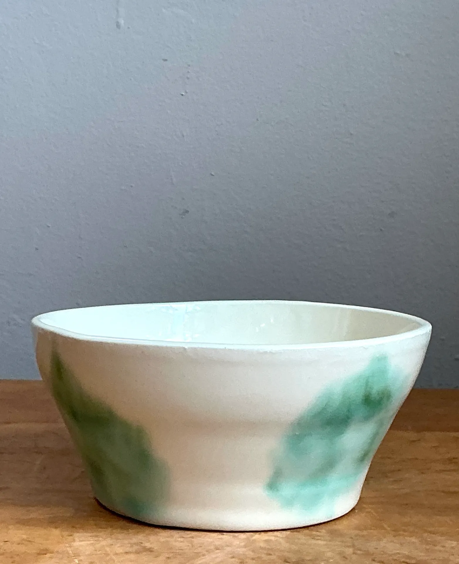 Vintage Abstract Glazed Ceramic Bowl — additional photo 2