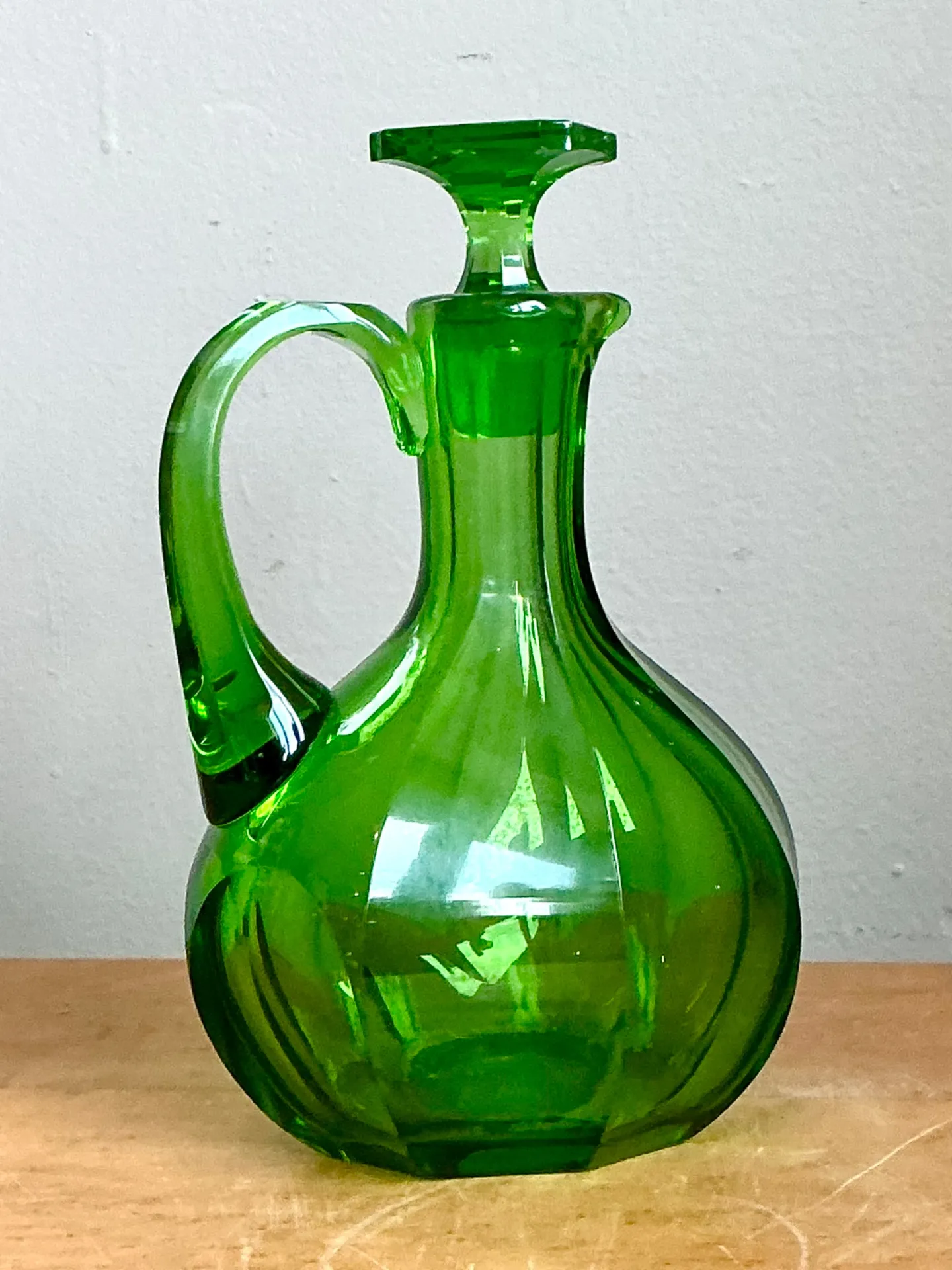 Vintage Green Glass Decanter — additional photo 5