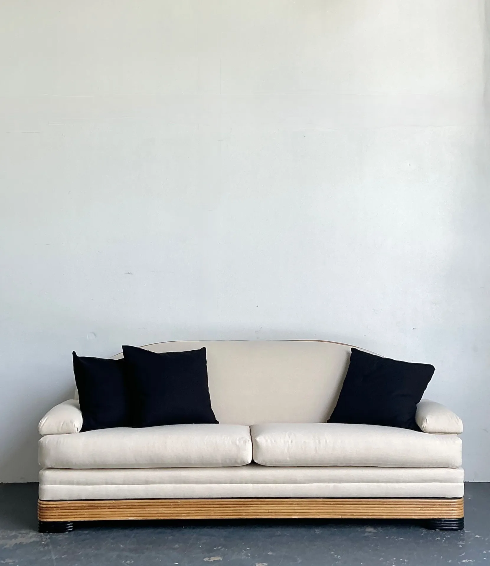 Vintage Stacked Reed Sofa — additional photo 7